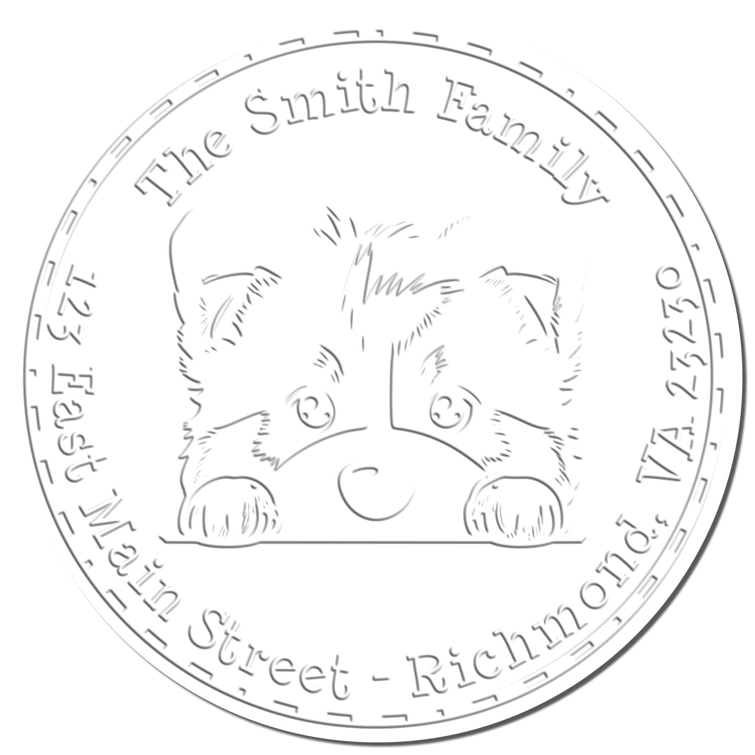 Soft Alaskan Malamute Customized Return Address Embosser - Engineer Seal Stamps