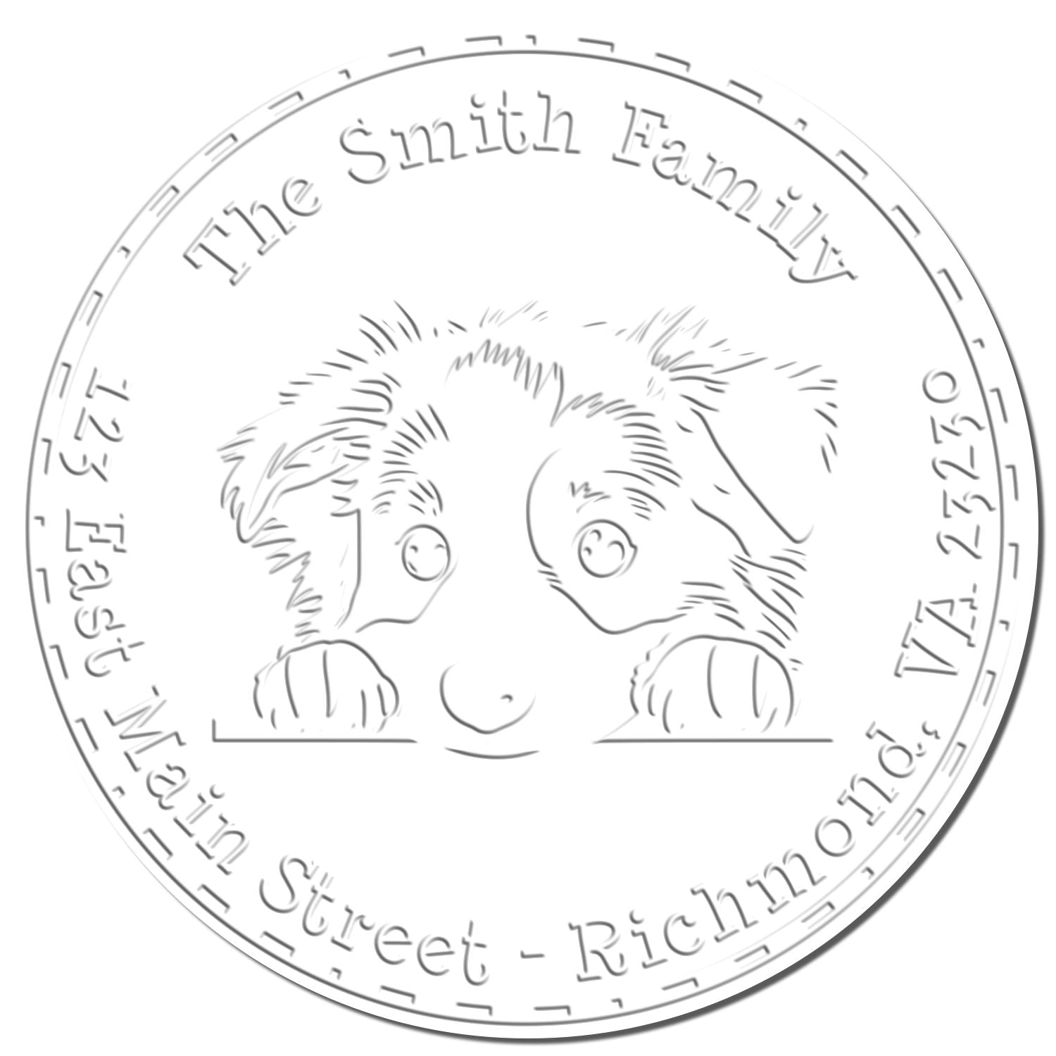 Hybrid Australian Shepherd High-Quality Address Seal Embosser - Engineer Seal Stamps