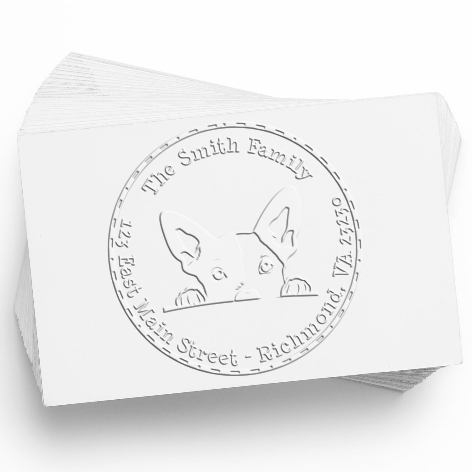 Soft Basenji Customized Mailing Embosser - Engineer Seal Stamps