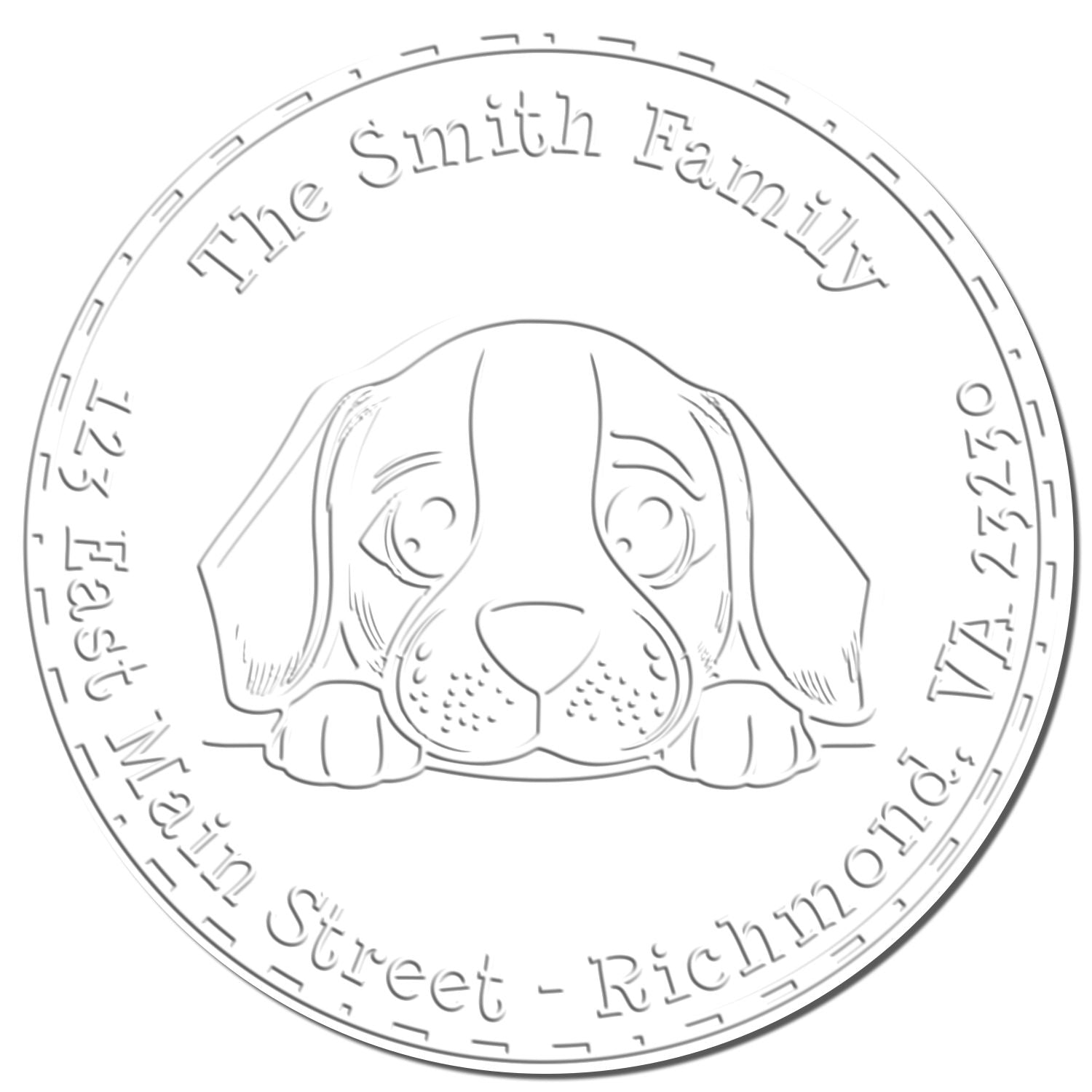 Soft Beagle Customized Mail Embosser - Engineer Seal Stamps