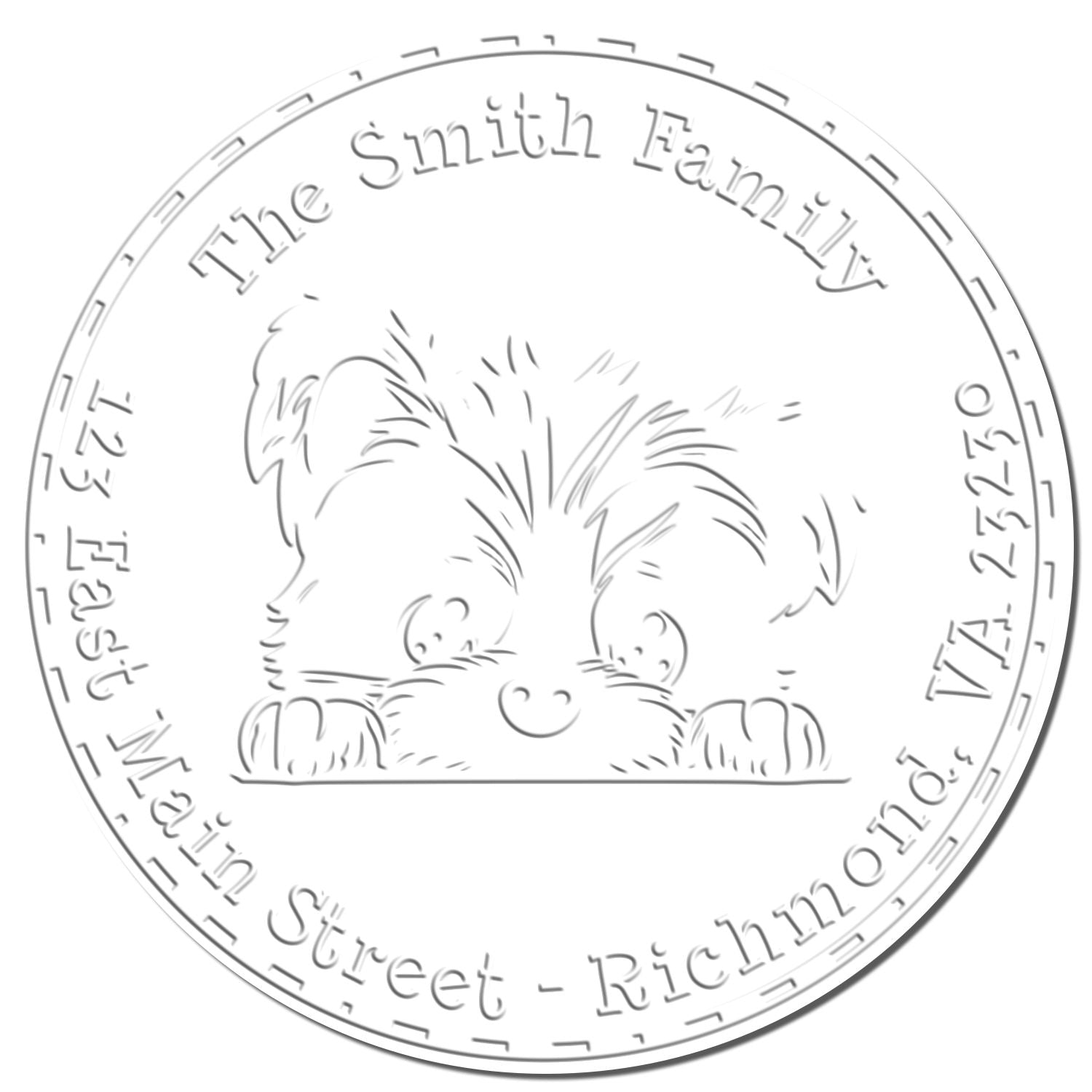 Biewer Terrier Custom Address Seal Desk Embosser - Engineer Seal Stamps