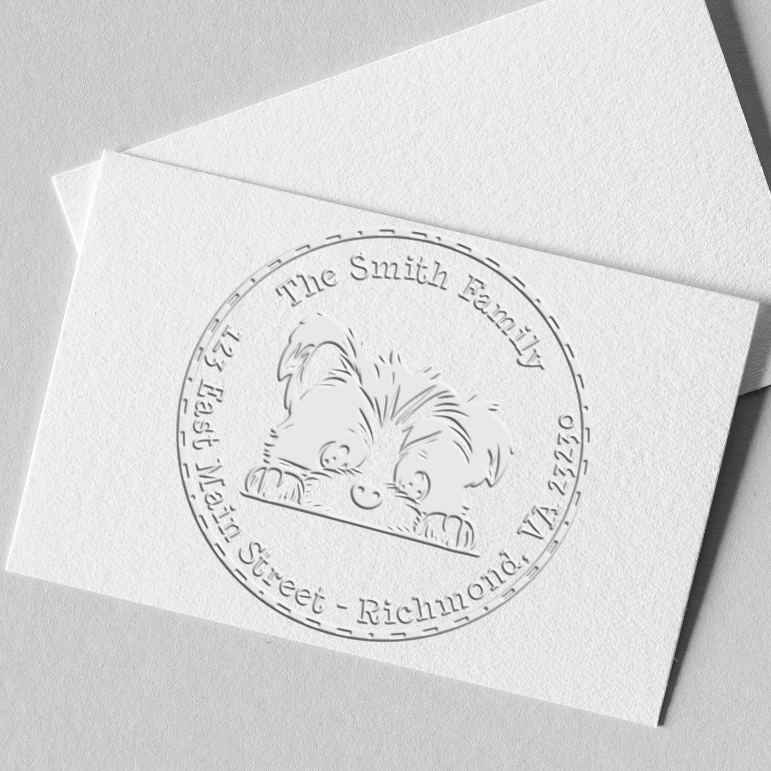 Hybrid Biewer Terrier Home Address Embosser - Engineer Seal Stamps