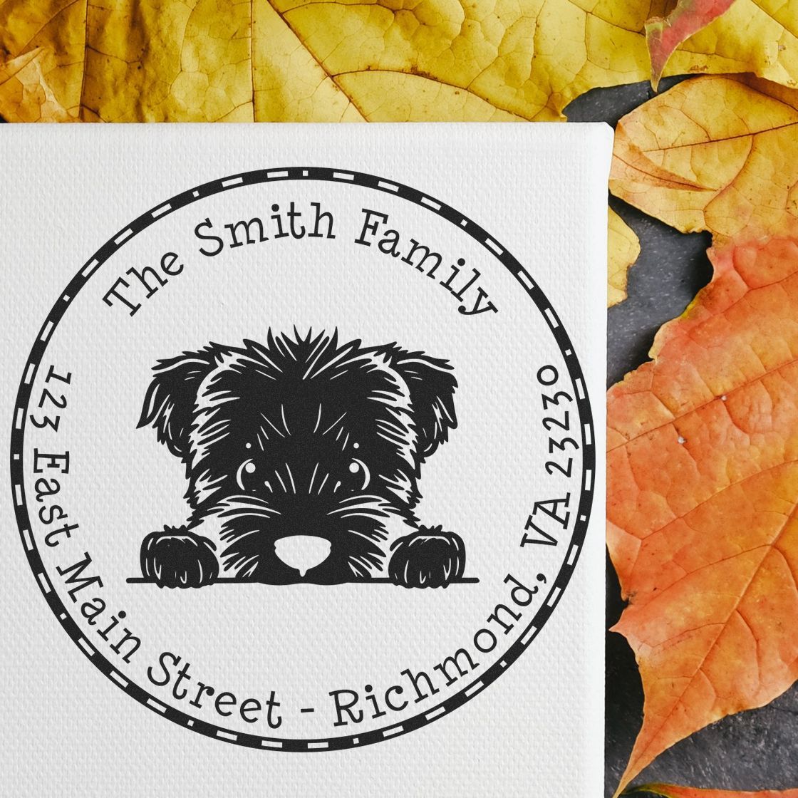 Slim Bouvier Des Flandres Personalized Address Stamp - Engineer Seal Stamps