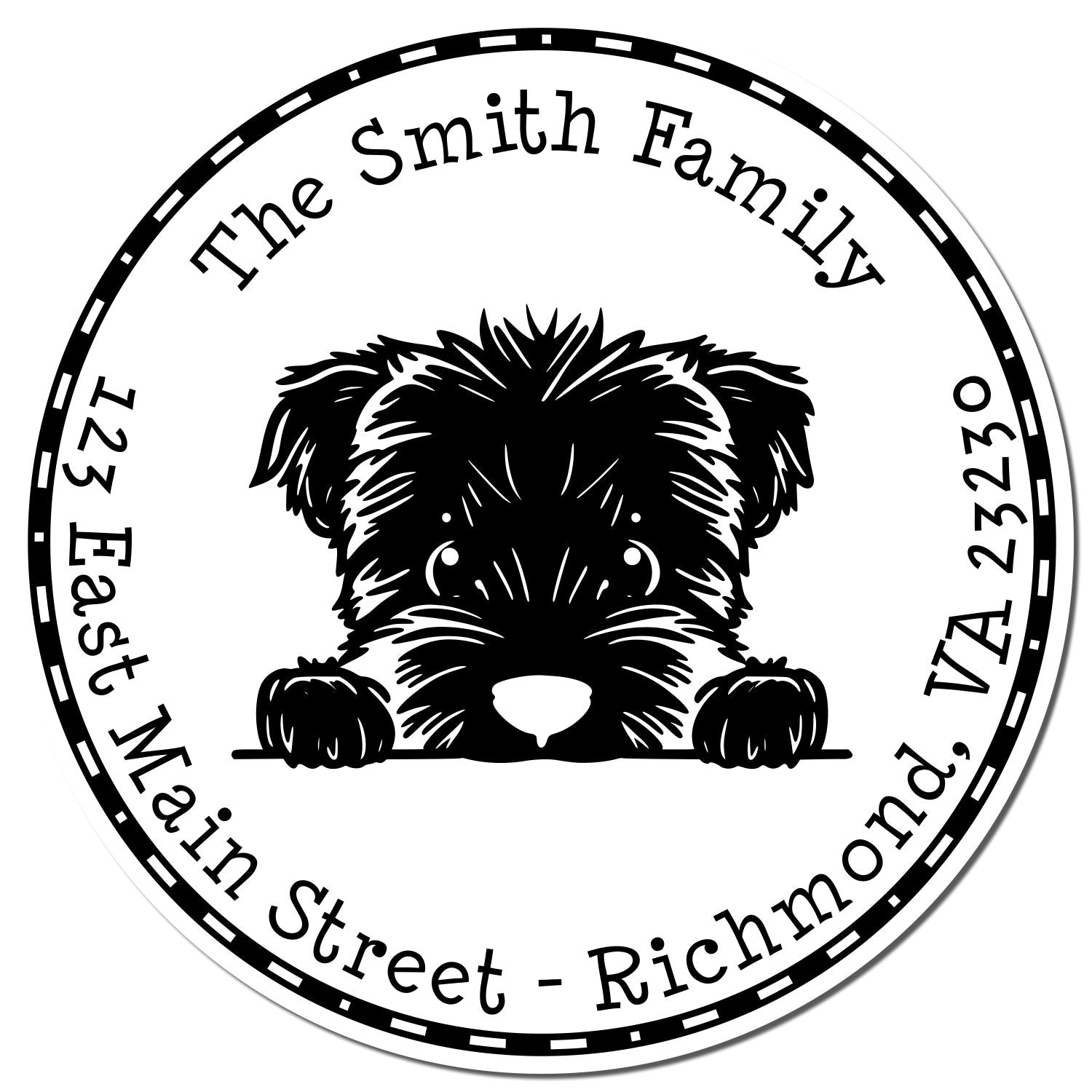 Slim Bouvier Des Flandres Personalized Address Stamp - Engineer Seal Stamps