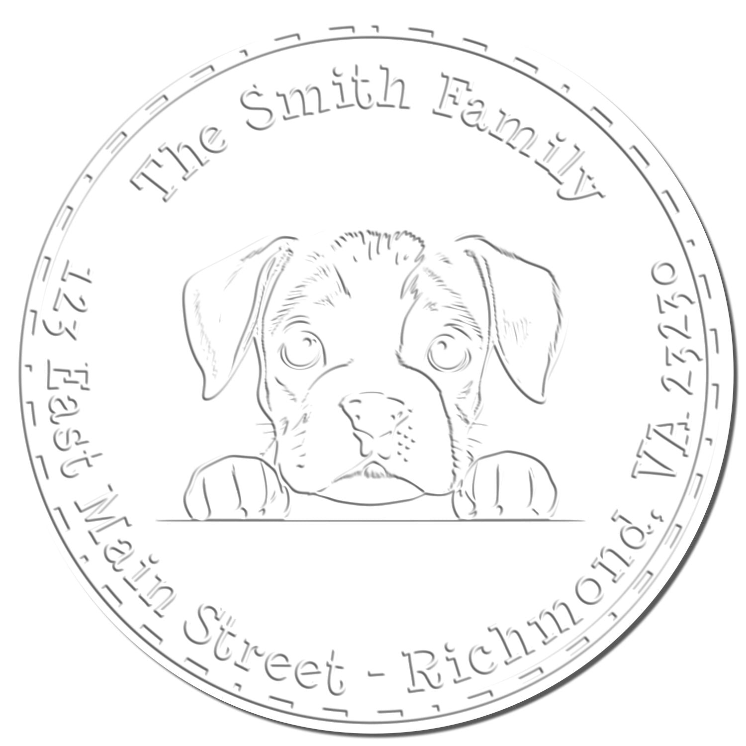 Soft Boxer Customized Mail Address Embosser - Engineer Seal Stamps