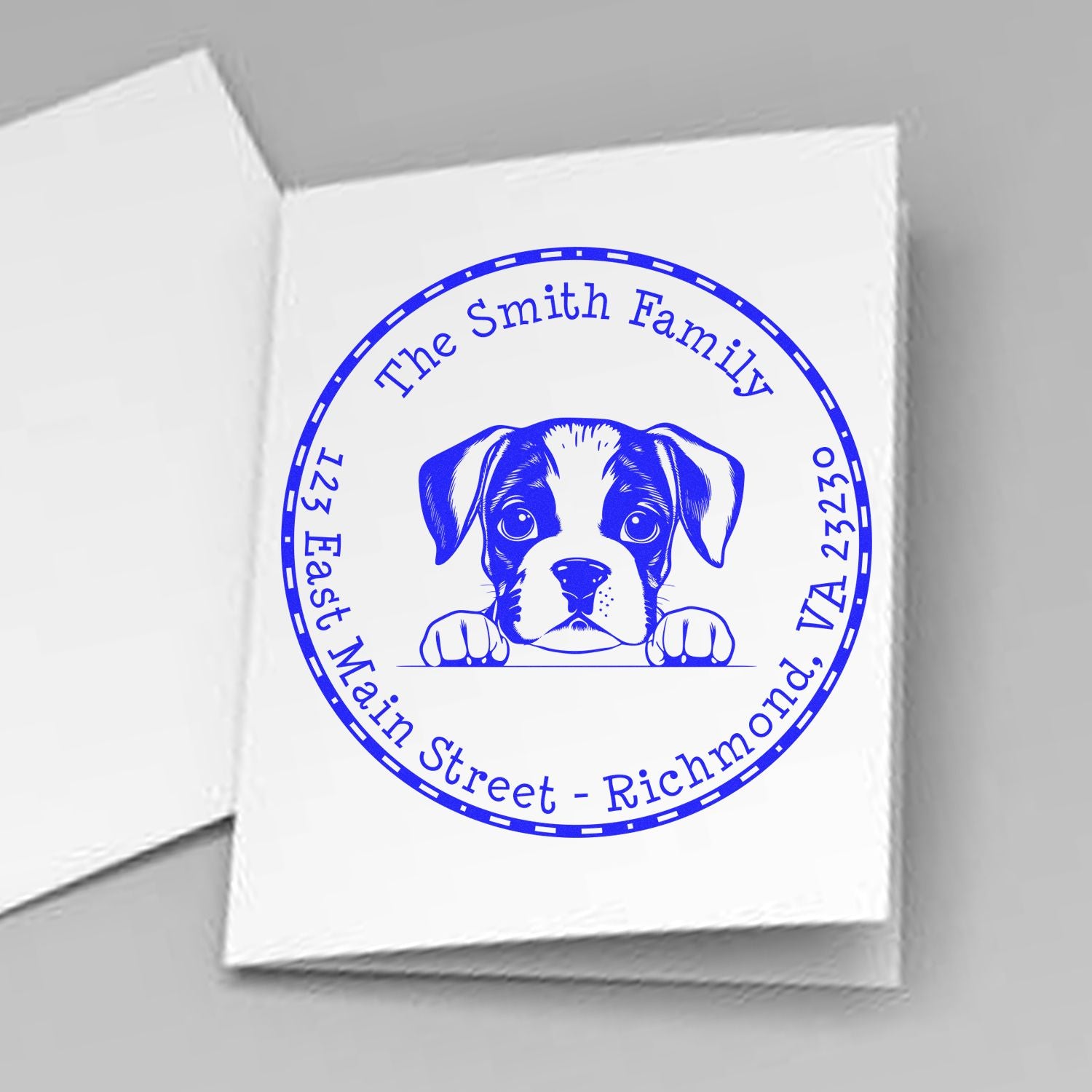 Slim Boxer Personalized Address Return Stamp - Engineer Seal Stamps