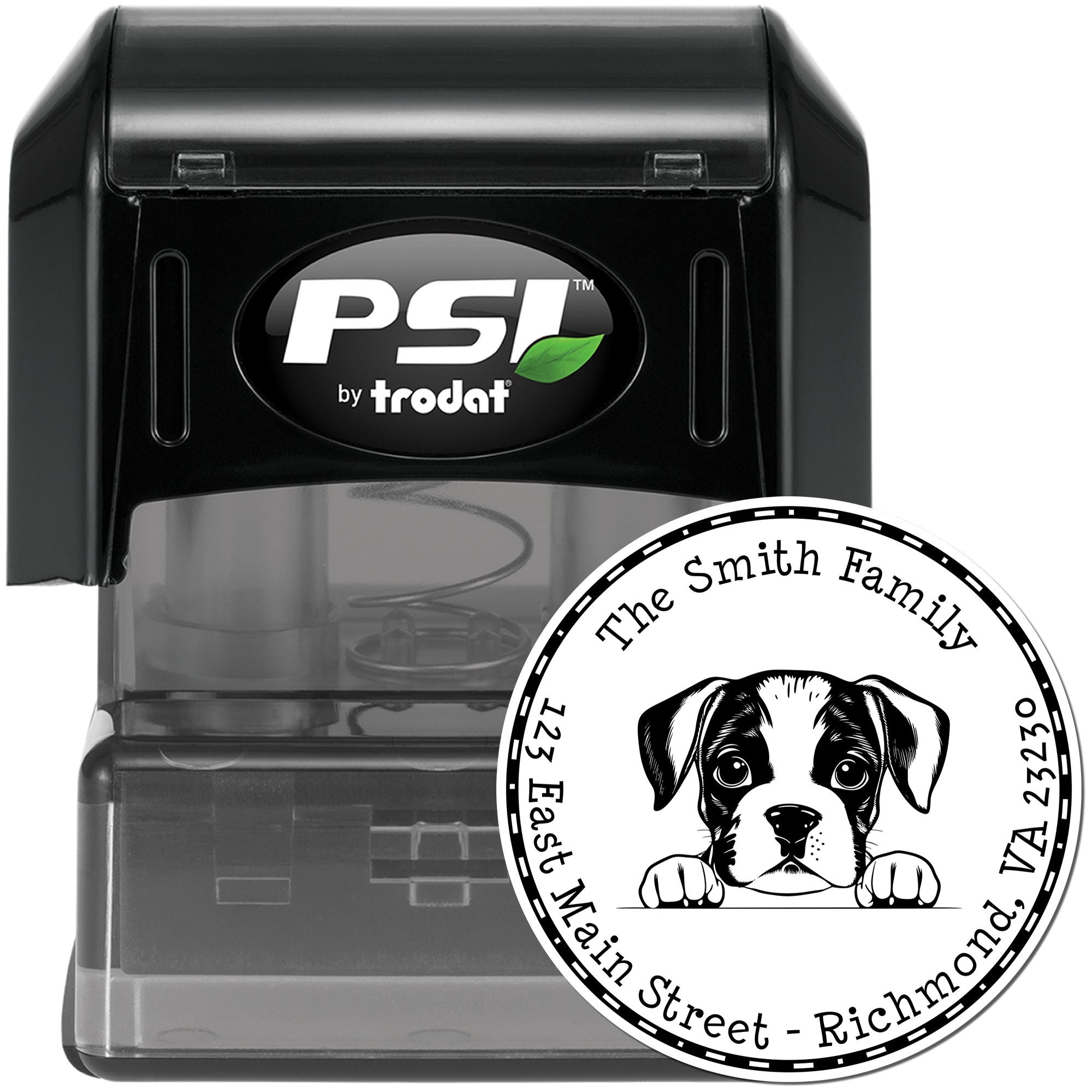 Round Pre-Inked Boxer Custom Inked Stamp - Engineer Seal Stamps