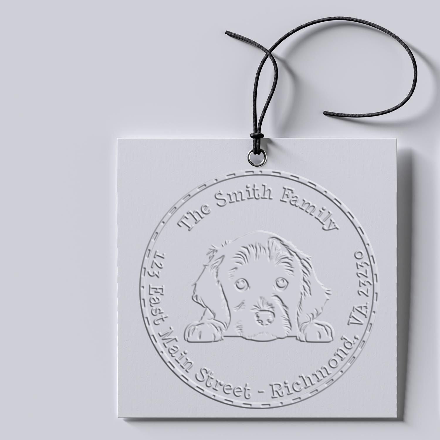 Soft Boykin Spaniel Customized Mail Address Seal Embosser - Engineer Seal Stamps