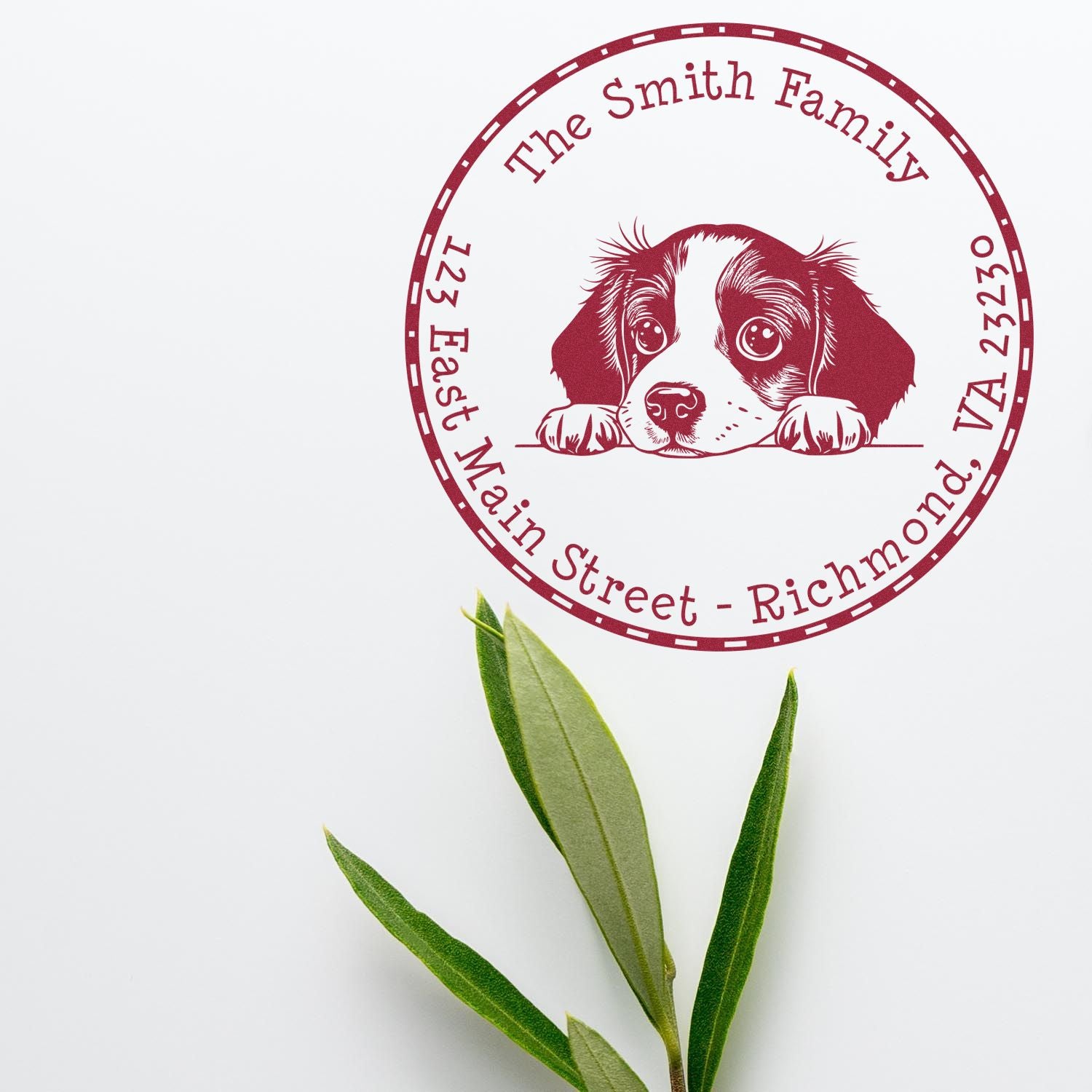 Slim Brittany Personalized Return Address Stamp - Engineer Seal Stamps