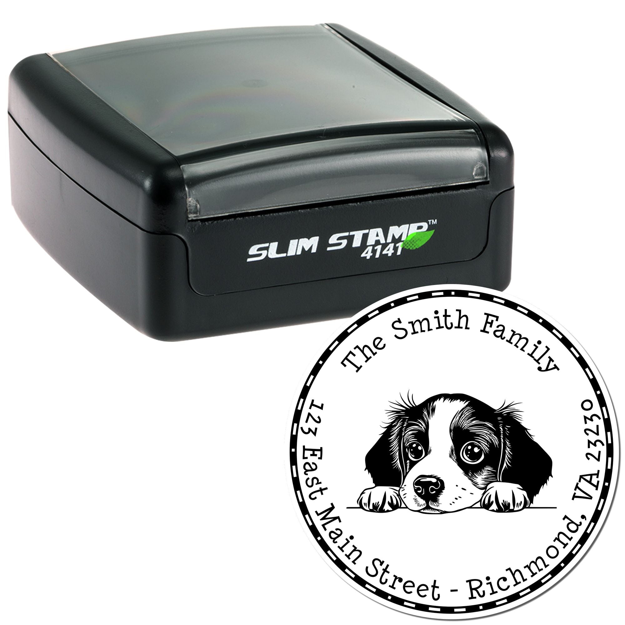 Slim Brittany Personalized Return Address Stamp - Engineer Seal Stamps