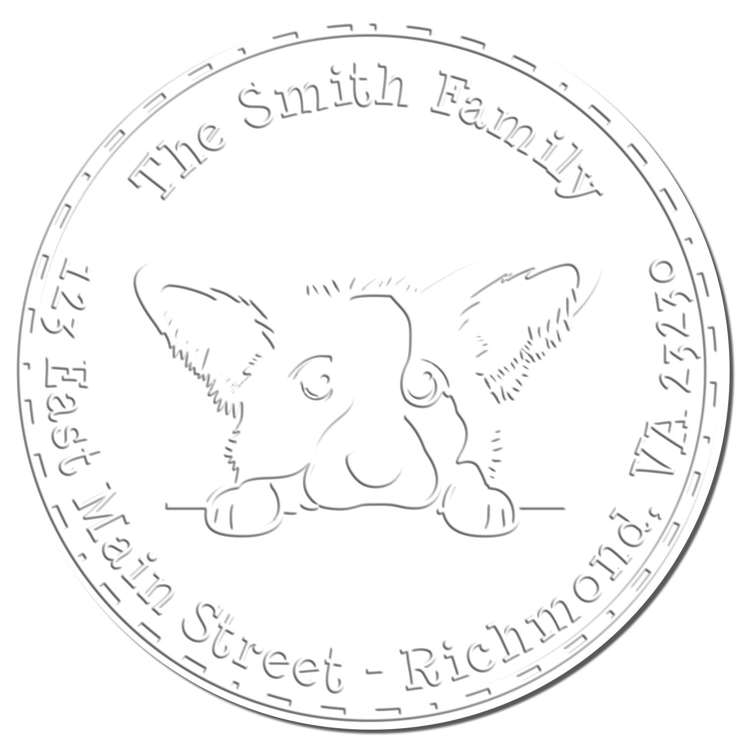 Soft Cardigan Welsh Corgi Customized Address Label Seal Embosser - Engineer Seal Stamps