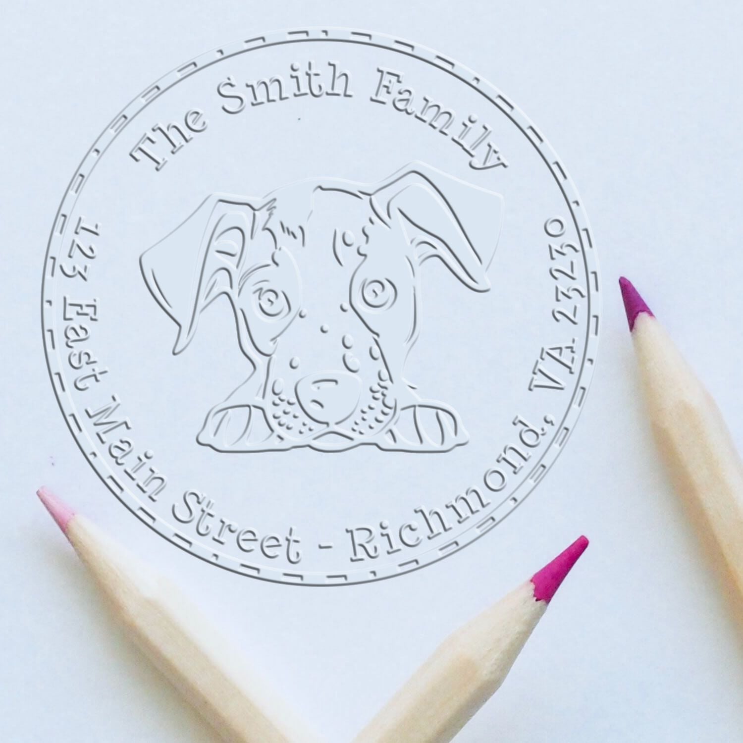 Catahoula Custom Address Return Seal Desk Embosser - Engineer Seal Stamps