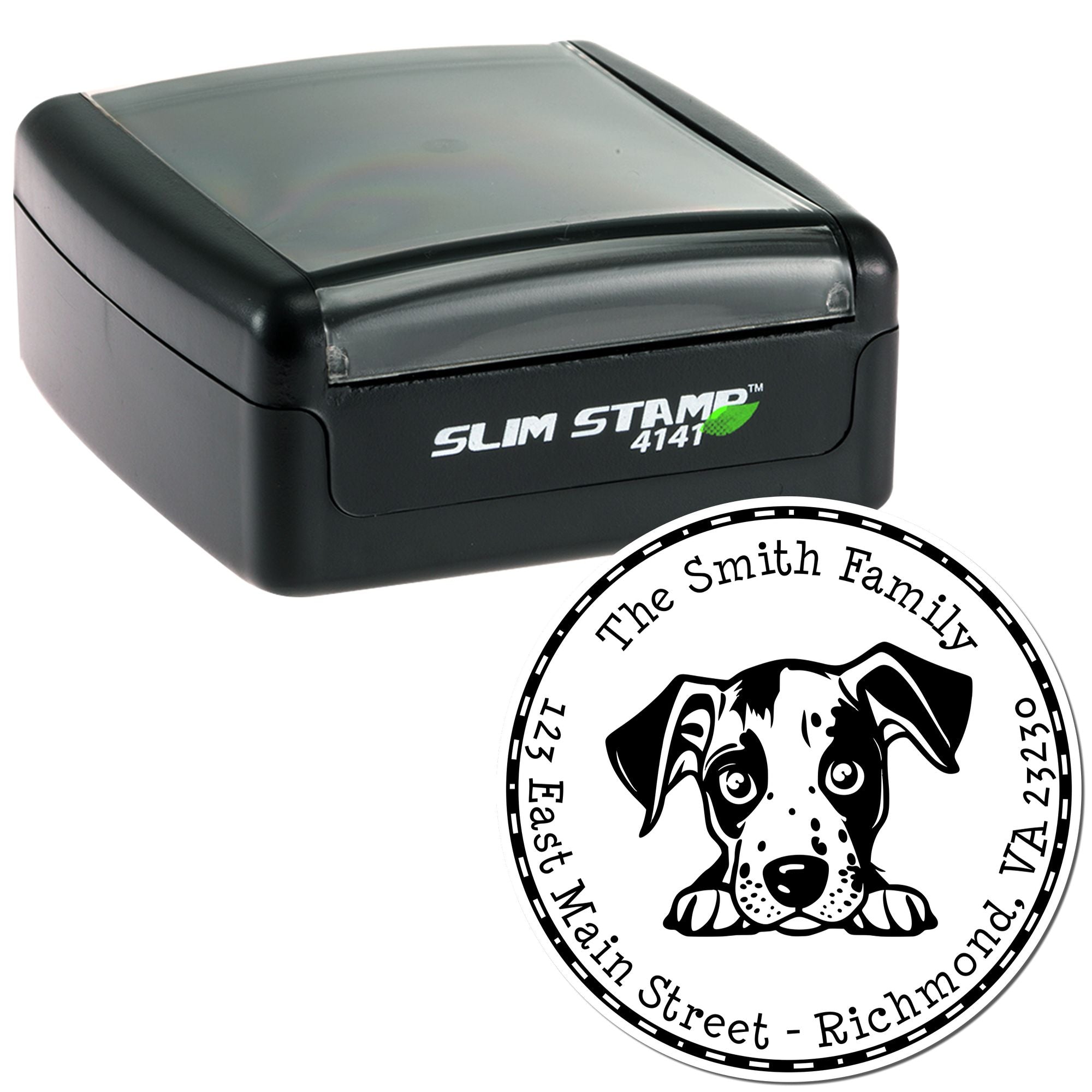 Slim Catahoula Personalized High-Quality Address Stamp - Engineer Seal Stamps