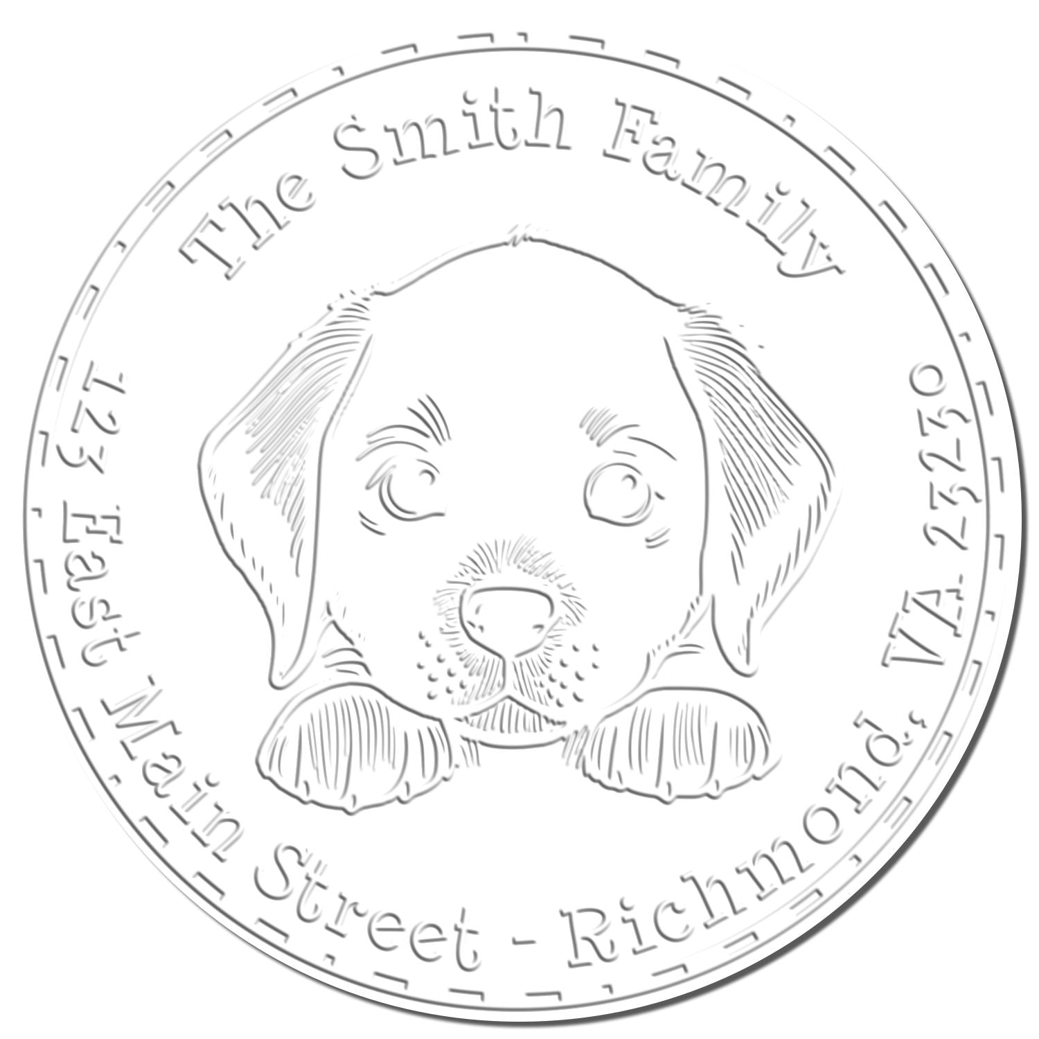 Soft Chesapeake Bay Retriever Customized Return Address Embosser - Engineer Seal Stamps