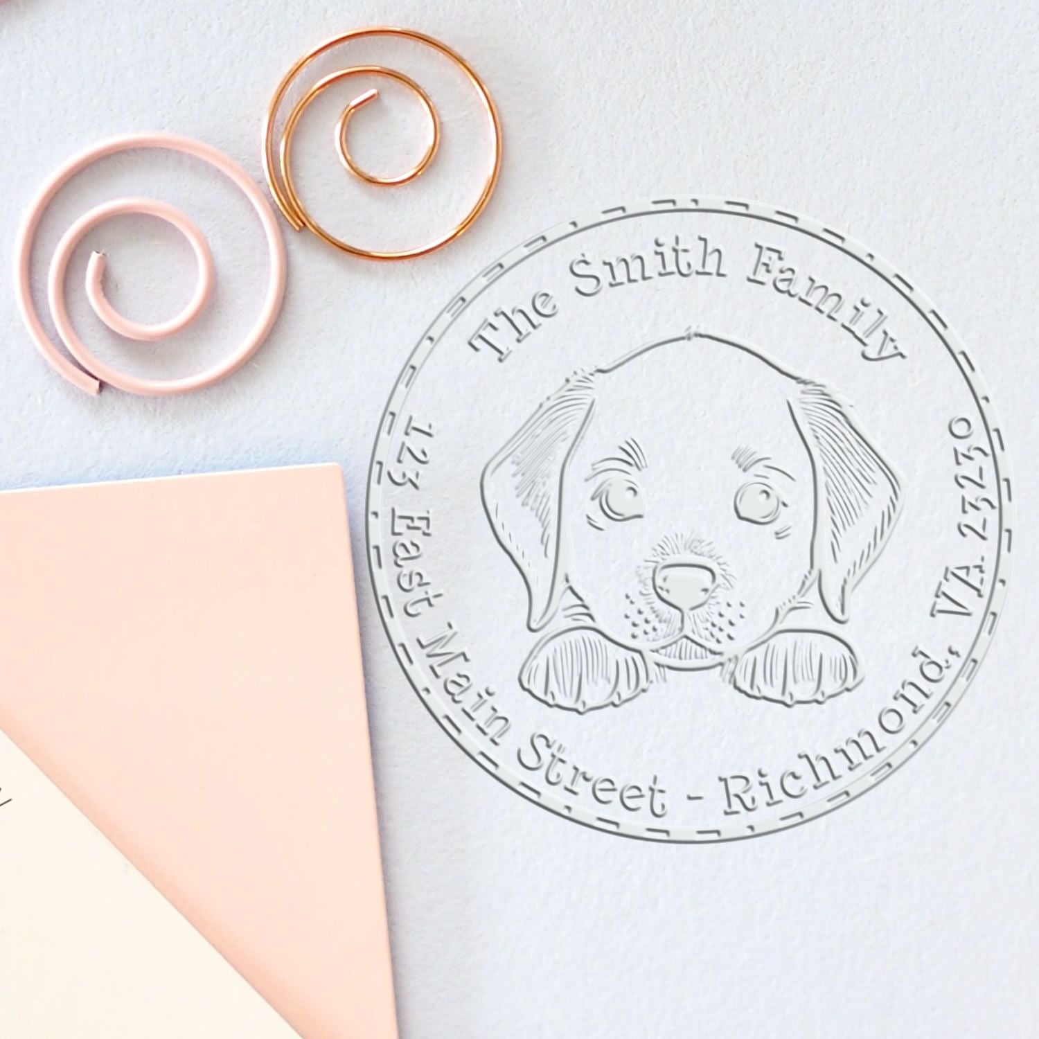 Hybrid Chesapeake Bay Retriever Customized Mailing Embosser - Engineer Seal Stamps