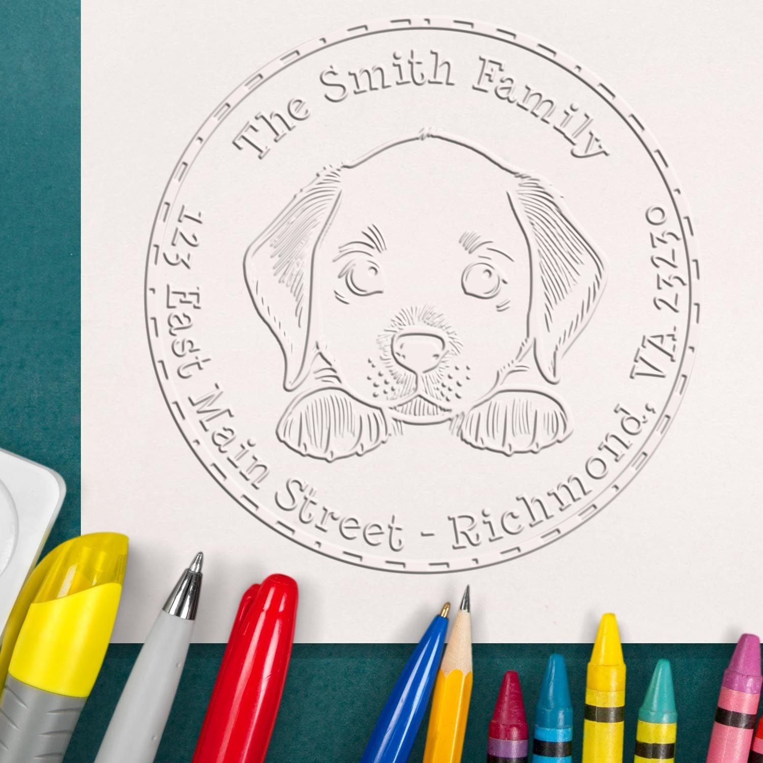 Hybrid Chesapeake Bay Retriever Customized Mailing Embosser - Engineer Seal Stamps