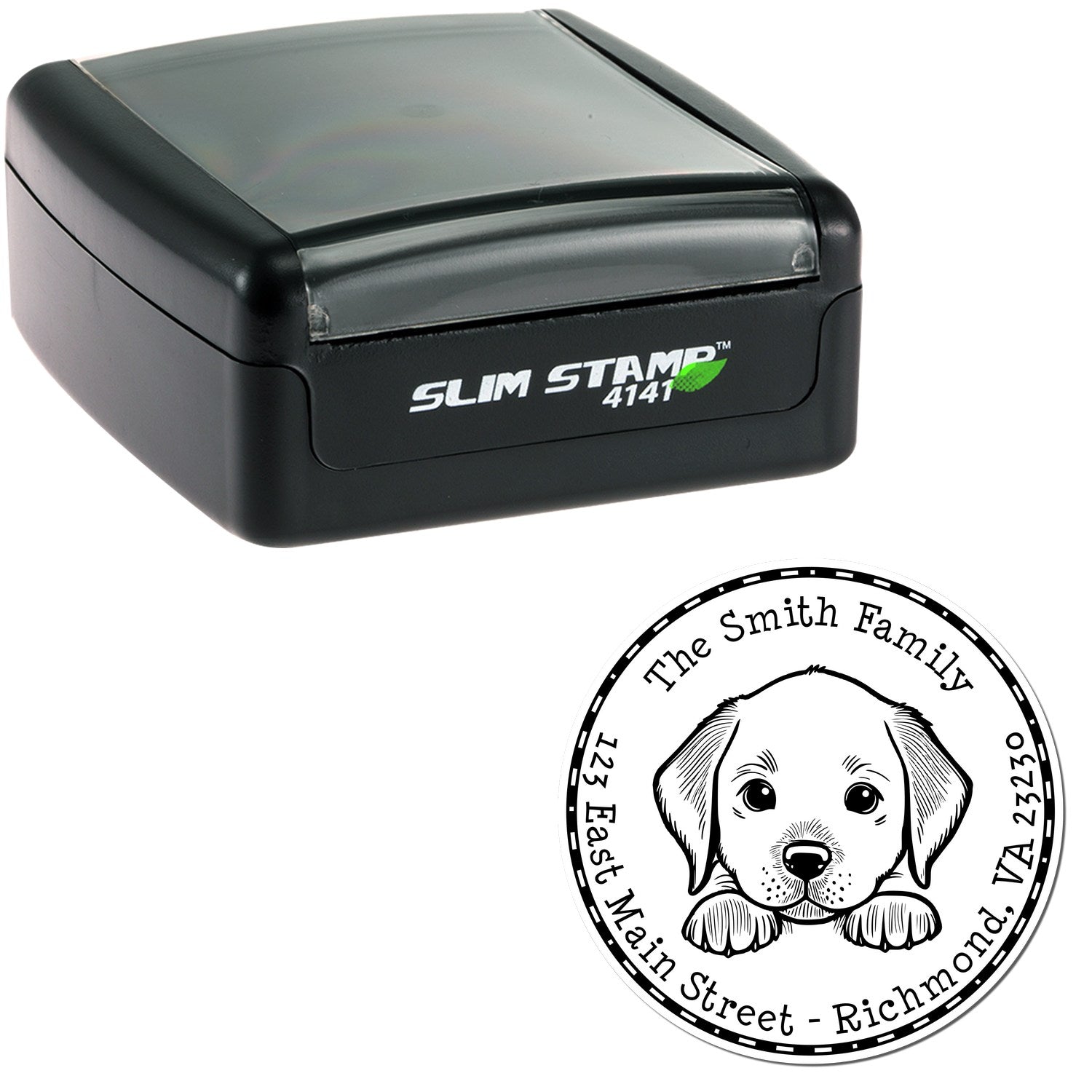 Slim Chesapeake Bay Retriever Personalized Mailing Stamp - Engineer Seal Stamps
