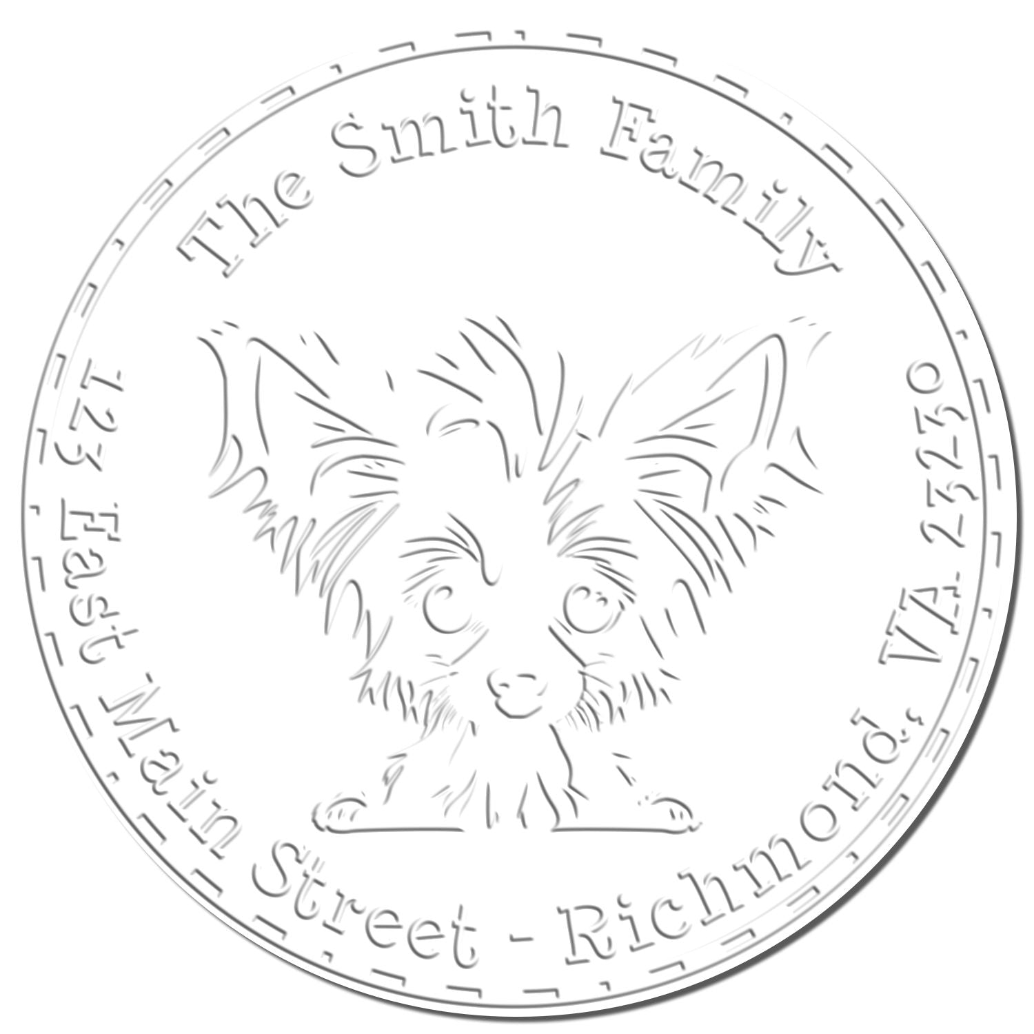 Chinese Crested Custom Mail Address Seal Desk Embosser - Engineer Seal Stamps