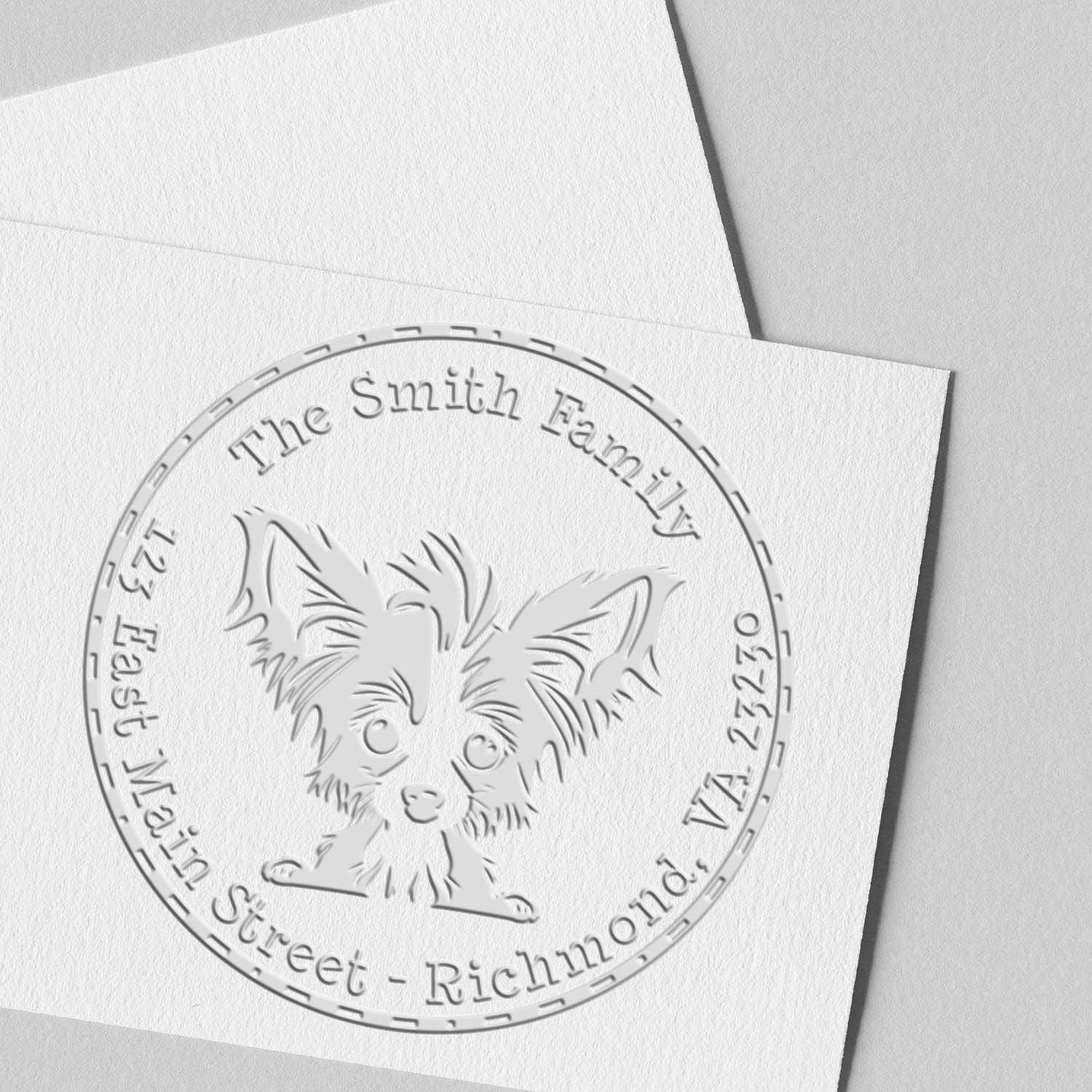 Chinese Crested Custom Mail Address Seal Desk Embosser - Engineer Seal Stamps