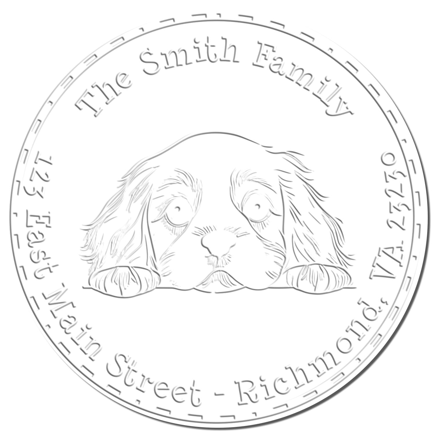 Cocker Spaniel Custom Home Address Seal Desk Embosser - Engineer Seal Stamps