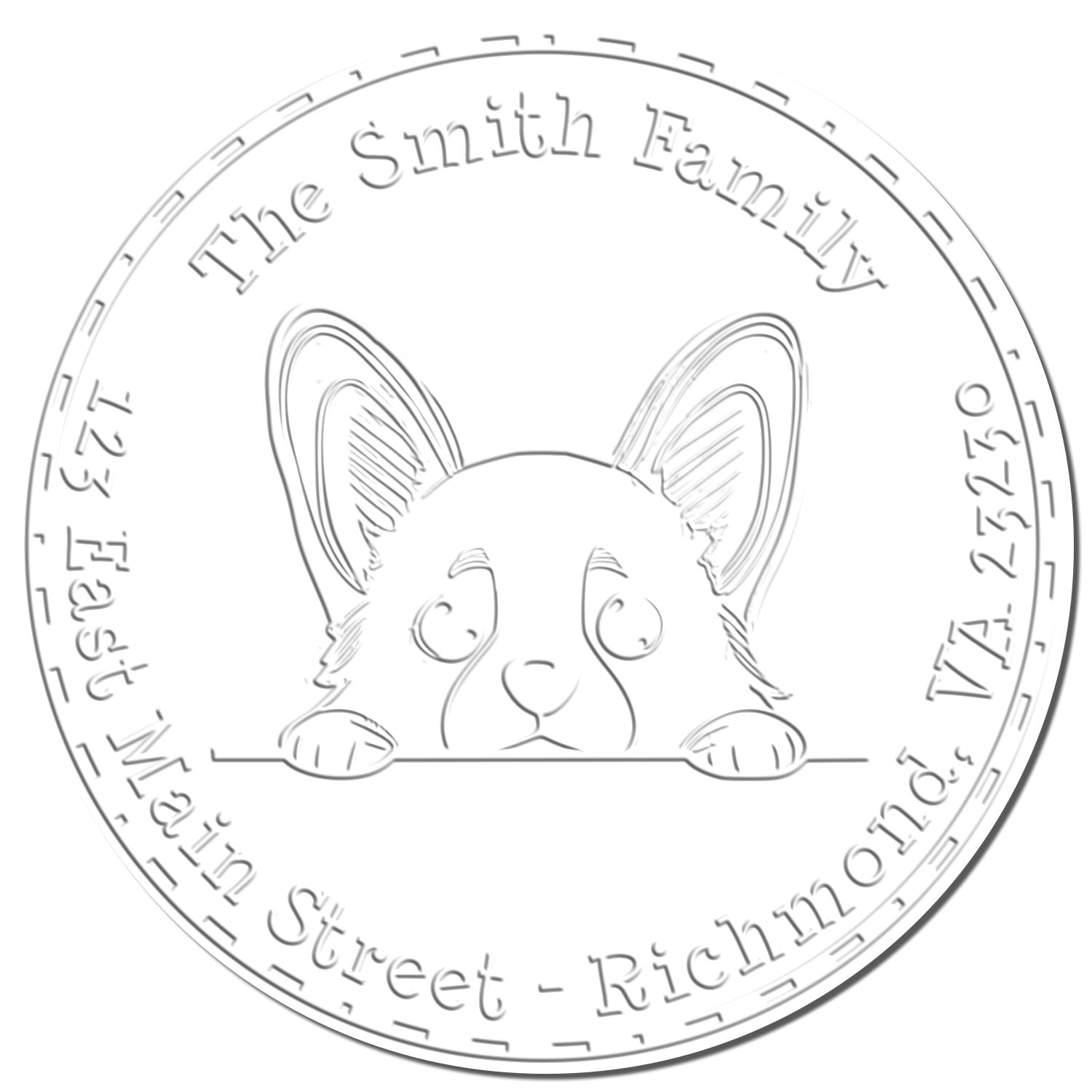 Soft Corgi Customized Easy-To-Use Address Embosser - Engineer Seal Stamps