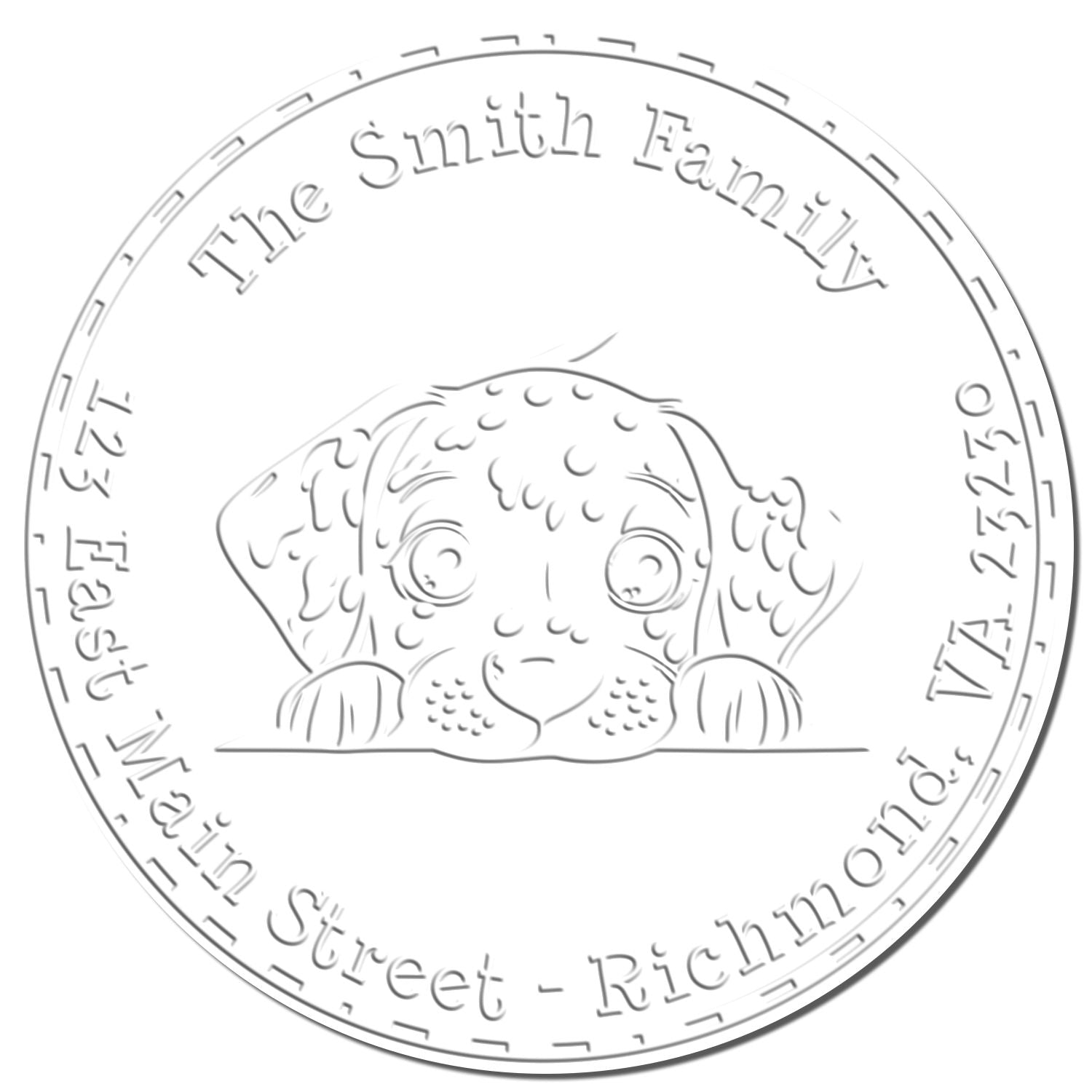 Soft Dalmatian Customized High-Quality Address Seal Embosser - Engineer Seal Stamps