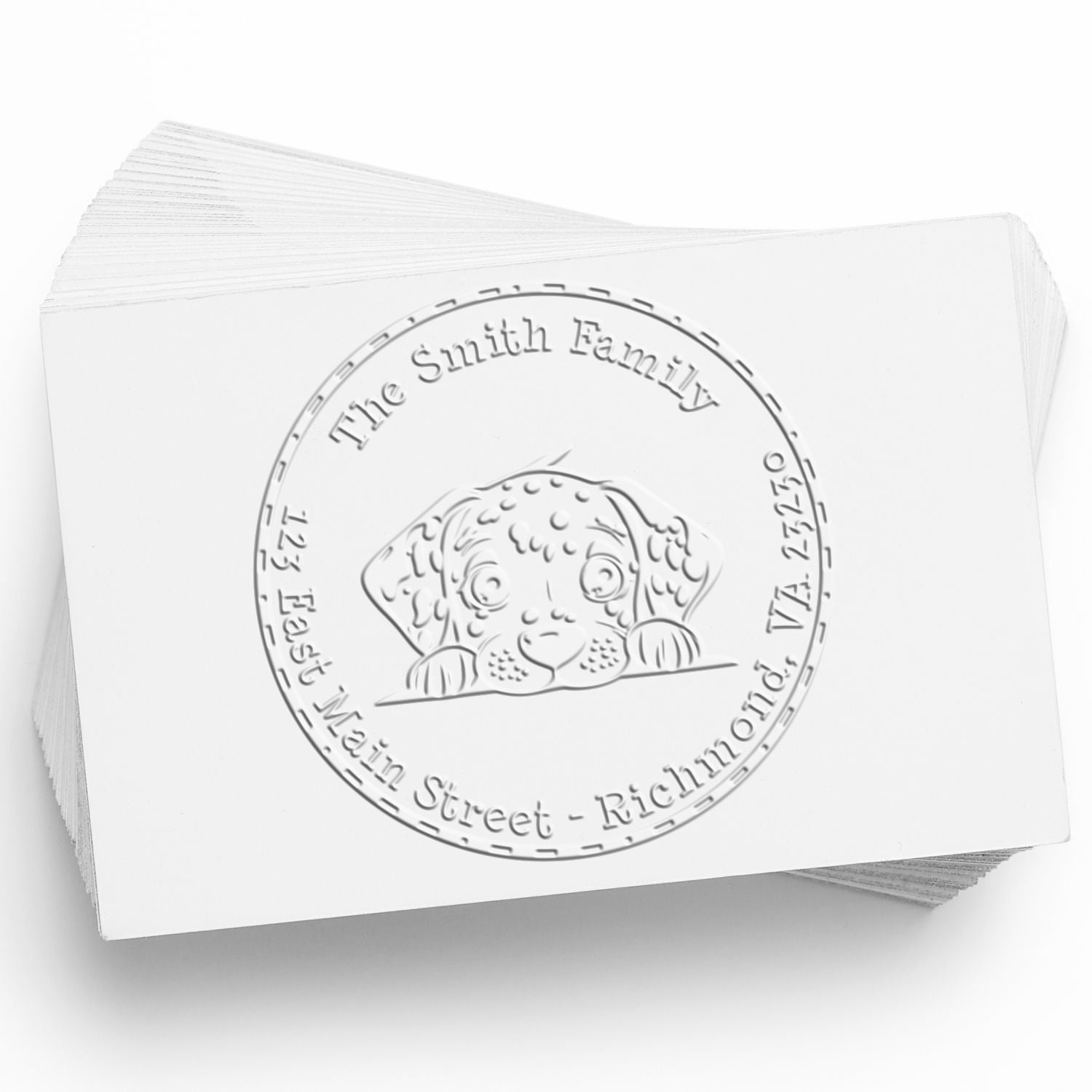 Dalmatian Custom Return Address Desk Embosser - Engineer Seal Stamps