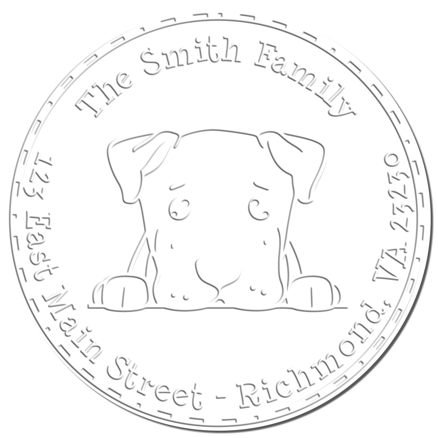 Hybrid Dogo Argentino Customized Mail Address Seal Embosser - Engineer Seal Stamps