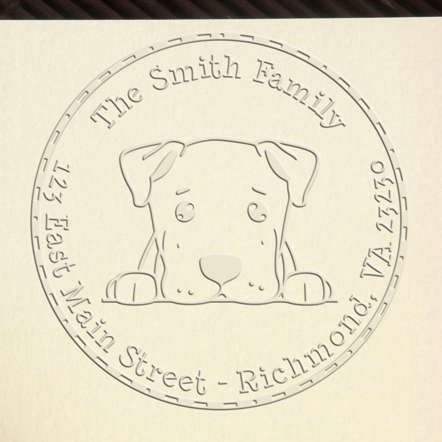 Dogo Argentino Custom Custom Address Desk Embosser - Engineer Seal Stamps