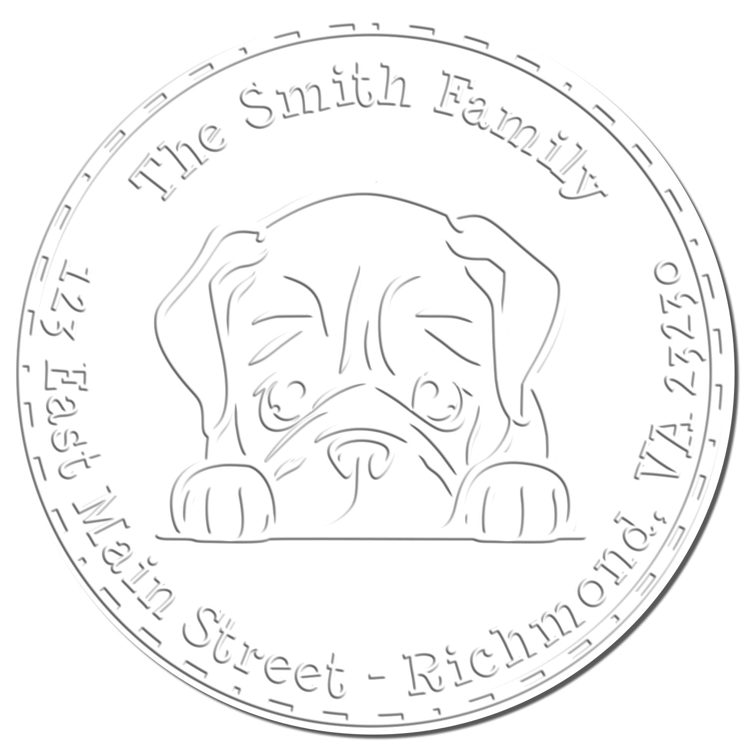 Soft Dogue De Bordeaux Customized Mailing Embosser - Engineer Seal Stamps