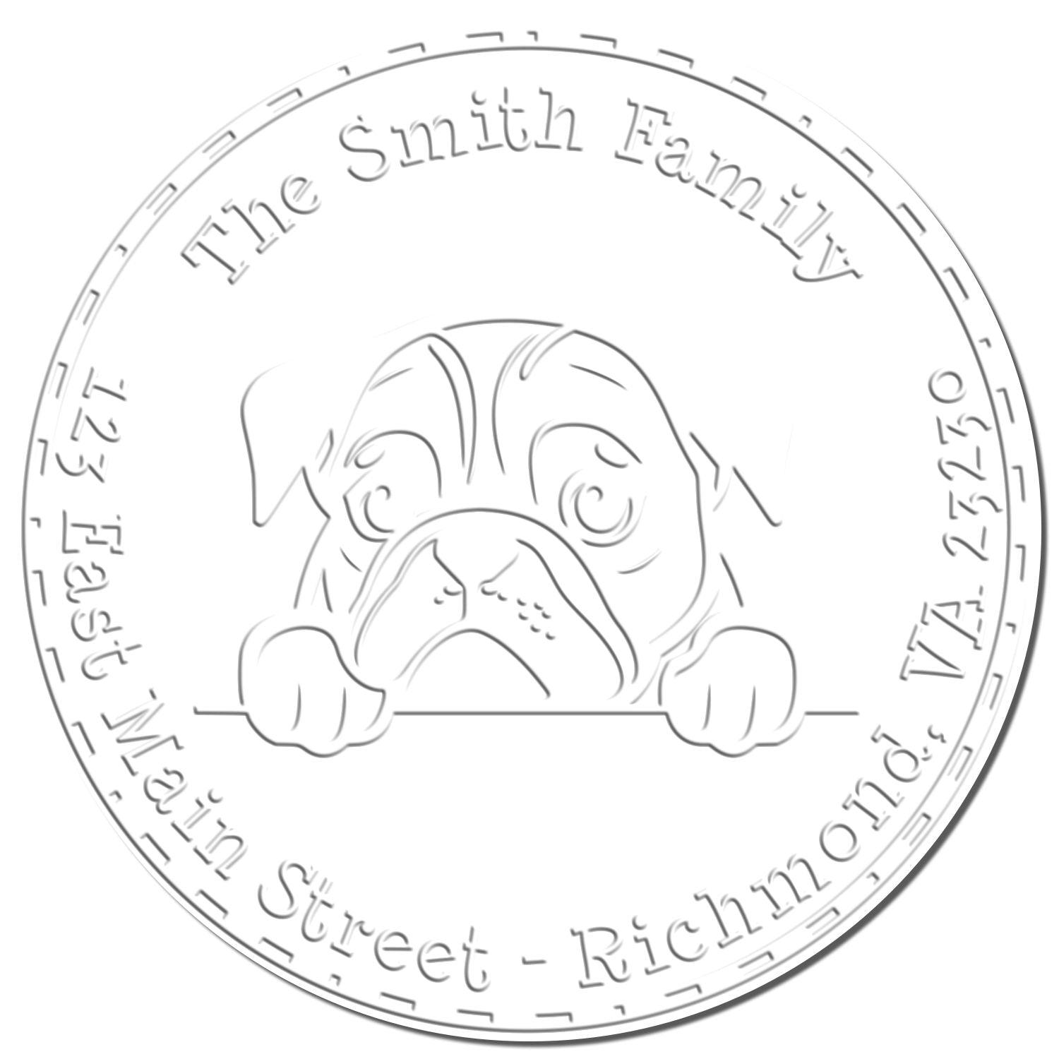 Hybrid English Bulldog Customized Home Address Embosser - Engineer Seal Stamps