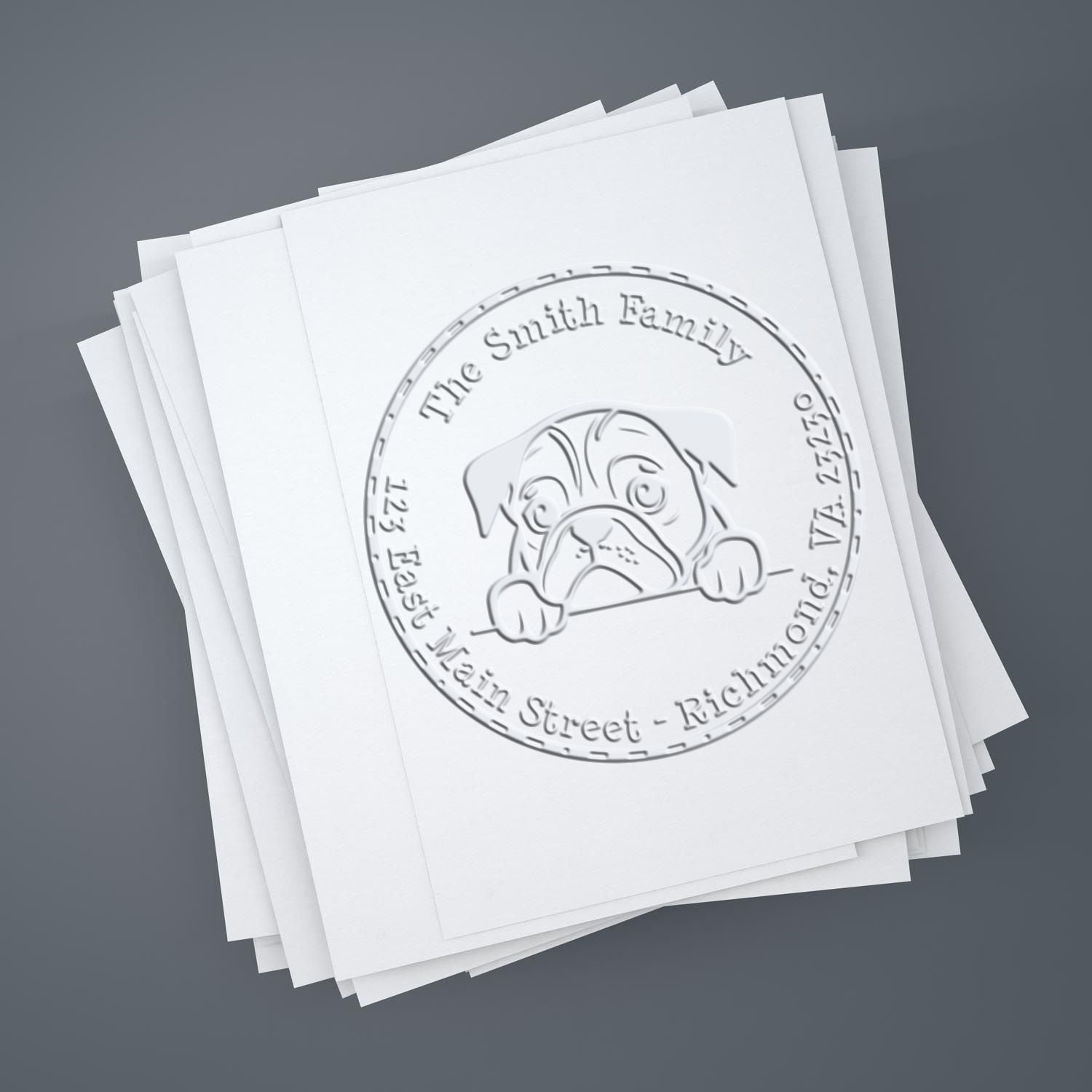 English Bulldog Custom Custom Return Address Seal Desk Embosser - Engineer Seal Stamps