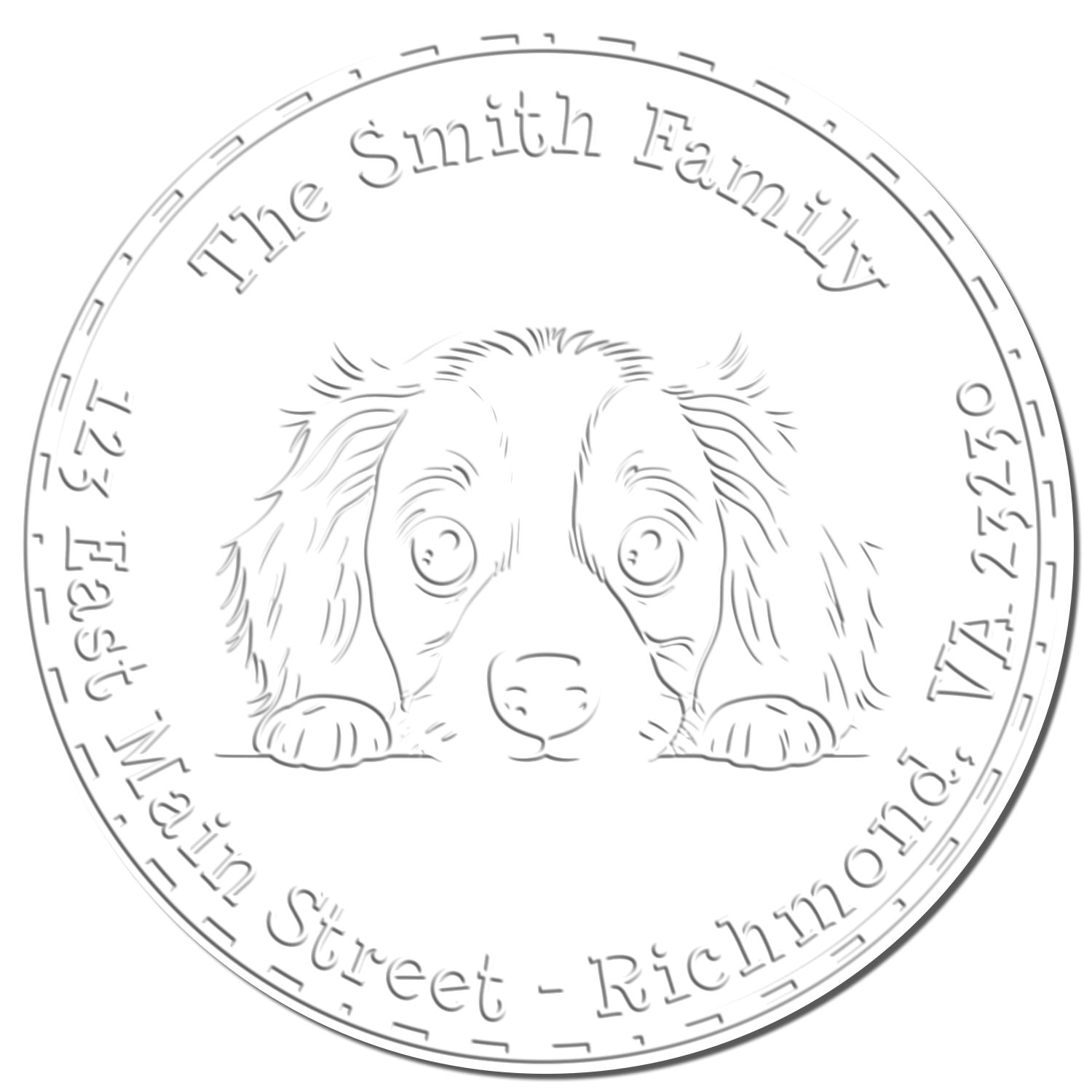 Soft English Springer Spaniel Customized Home Address Embosser - Engineer Seal Stamps