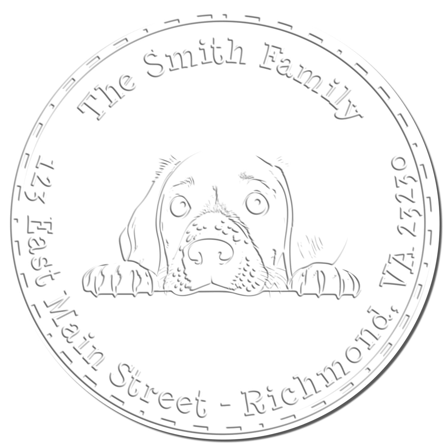 Soft German Shorthaired Pointer Customized Mailing Address Seal Embosser - Engineer Seal Stamps