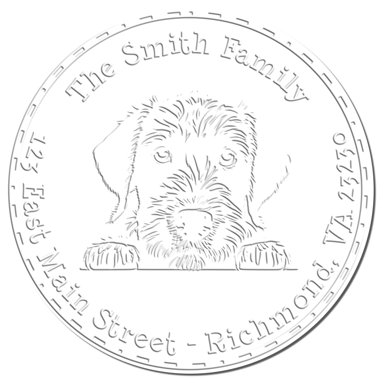 Hybrid German Wirehaired Pointer Customized Return Address Embosser - Engineer Seal Stamps