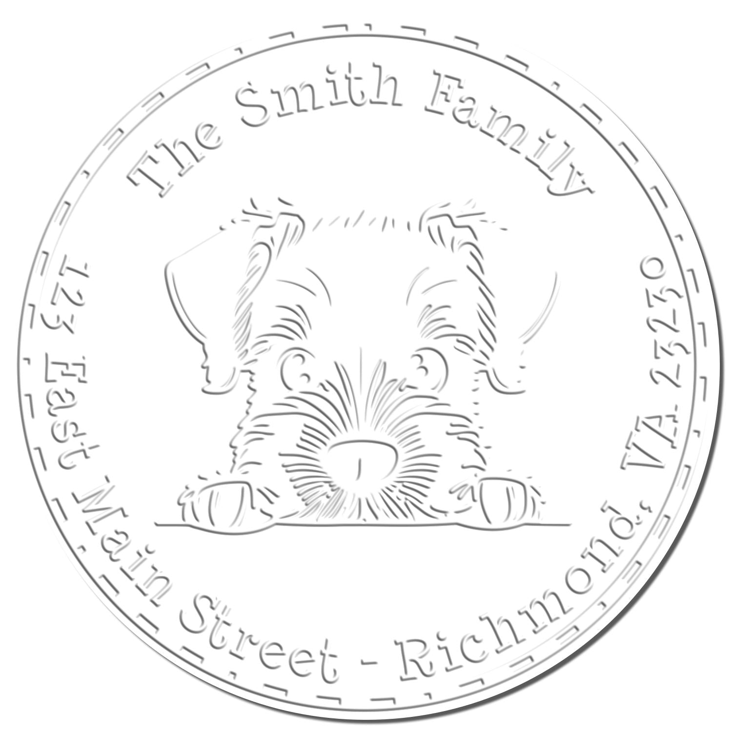 Soft Giant Schnauzer Customized New Address Seal Embosser - Engineer Seal Stamps