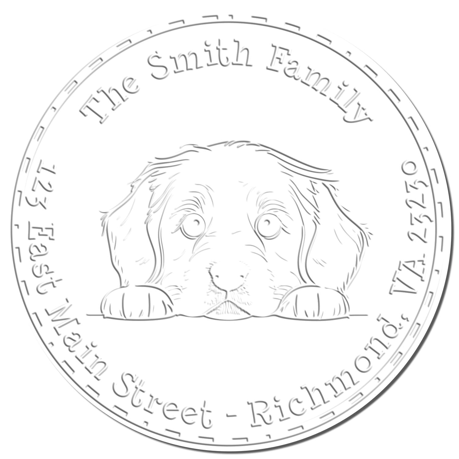 Soft Golden Retriever Customized Embosser - Engineer Seal Stamps