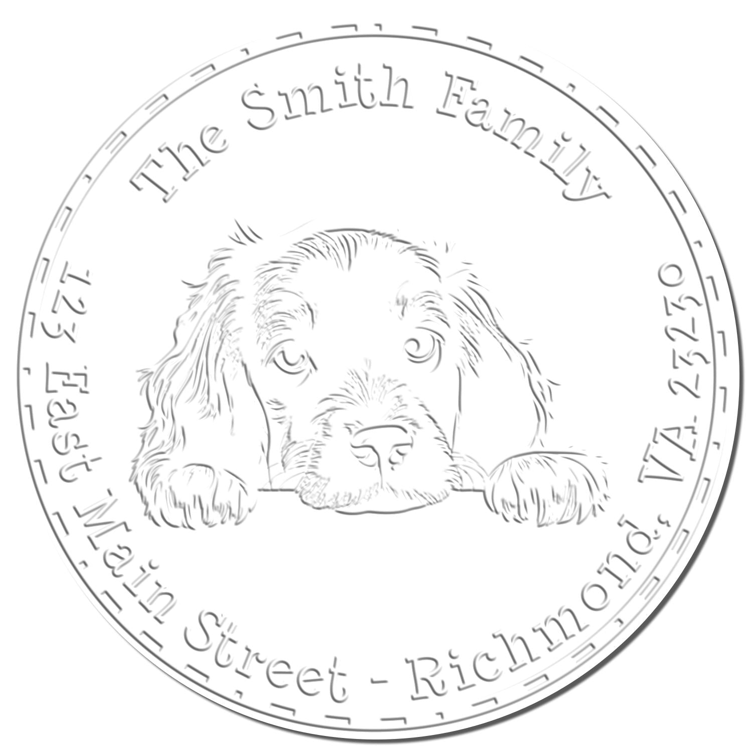 Gordon Setter Custom Mailing Desk Embosser - Engineer Seal Stamps