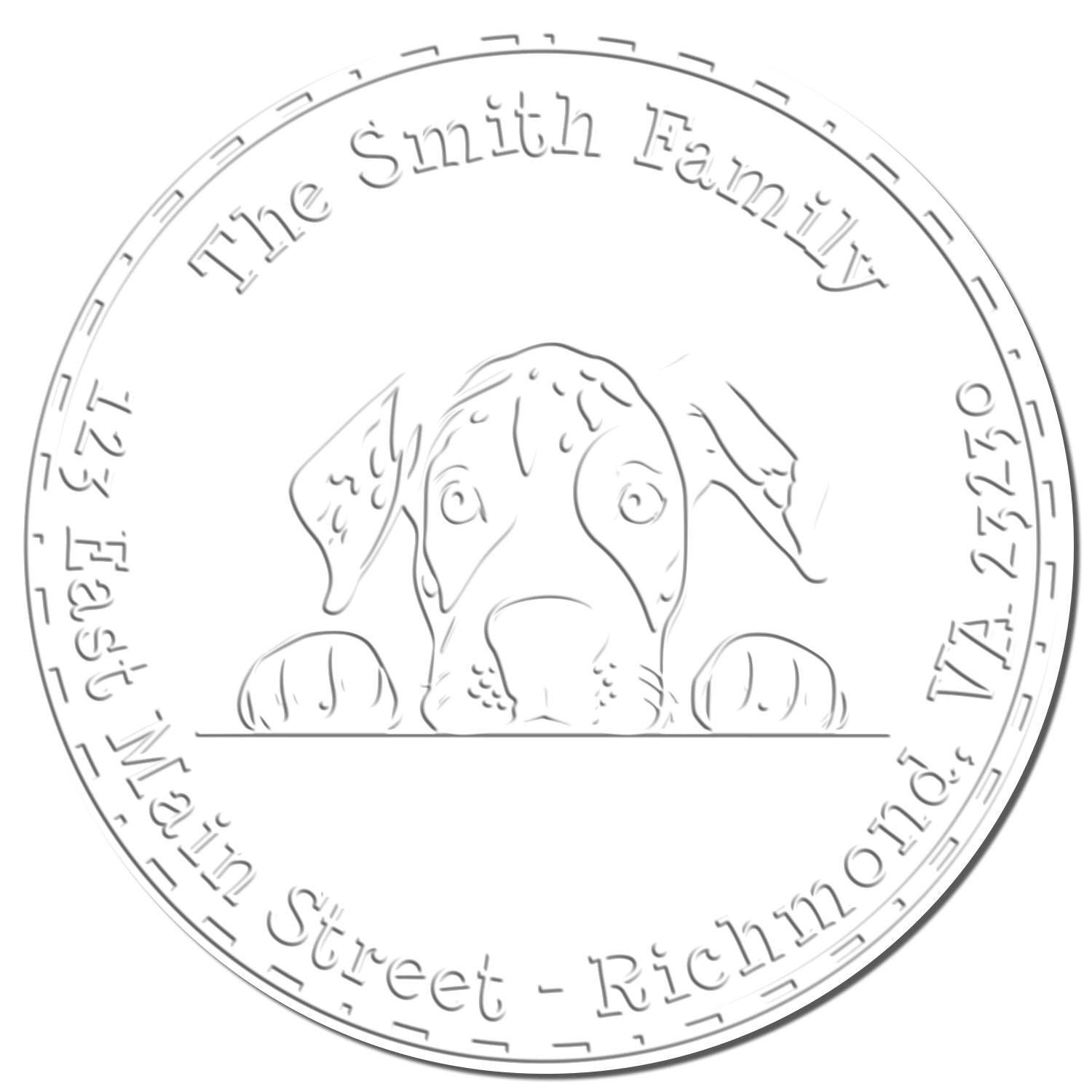 Hybrid Great Dane Customized Custom Return Address Embosser - Engineer Seal Stamps