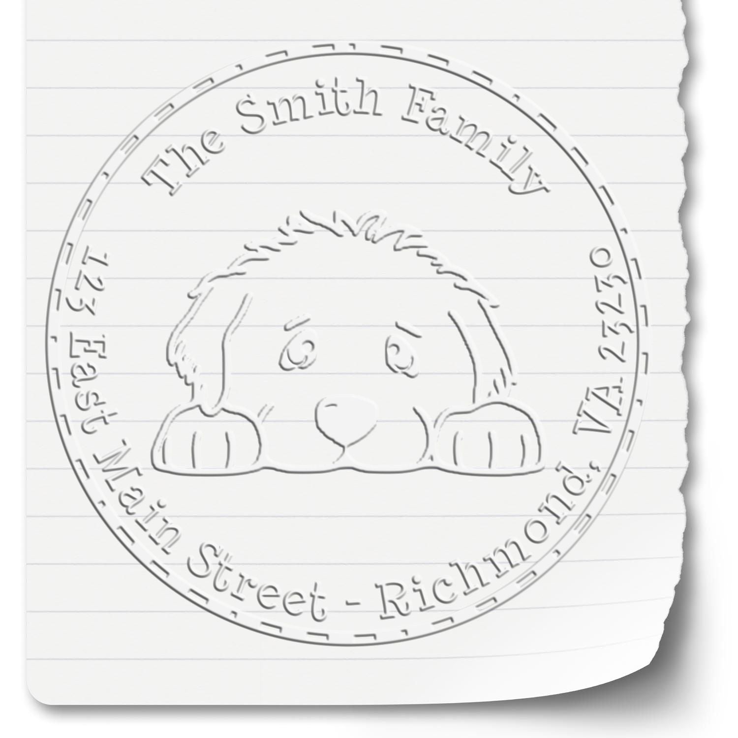 Great Pyrenees Custom House Address Desk Embosser - Engineer Seal Stamps