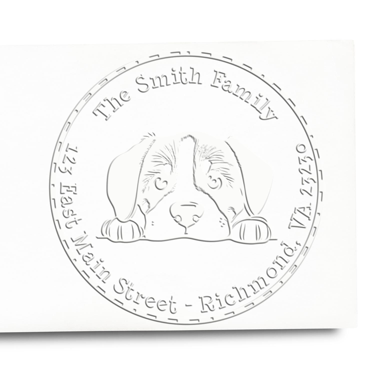 Hybrid Greater Swiss Mountain Dog Customized Name and Address Embosser - Engineer Seal Stamps