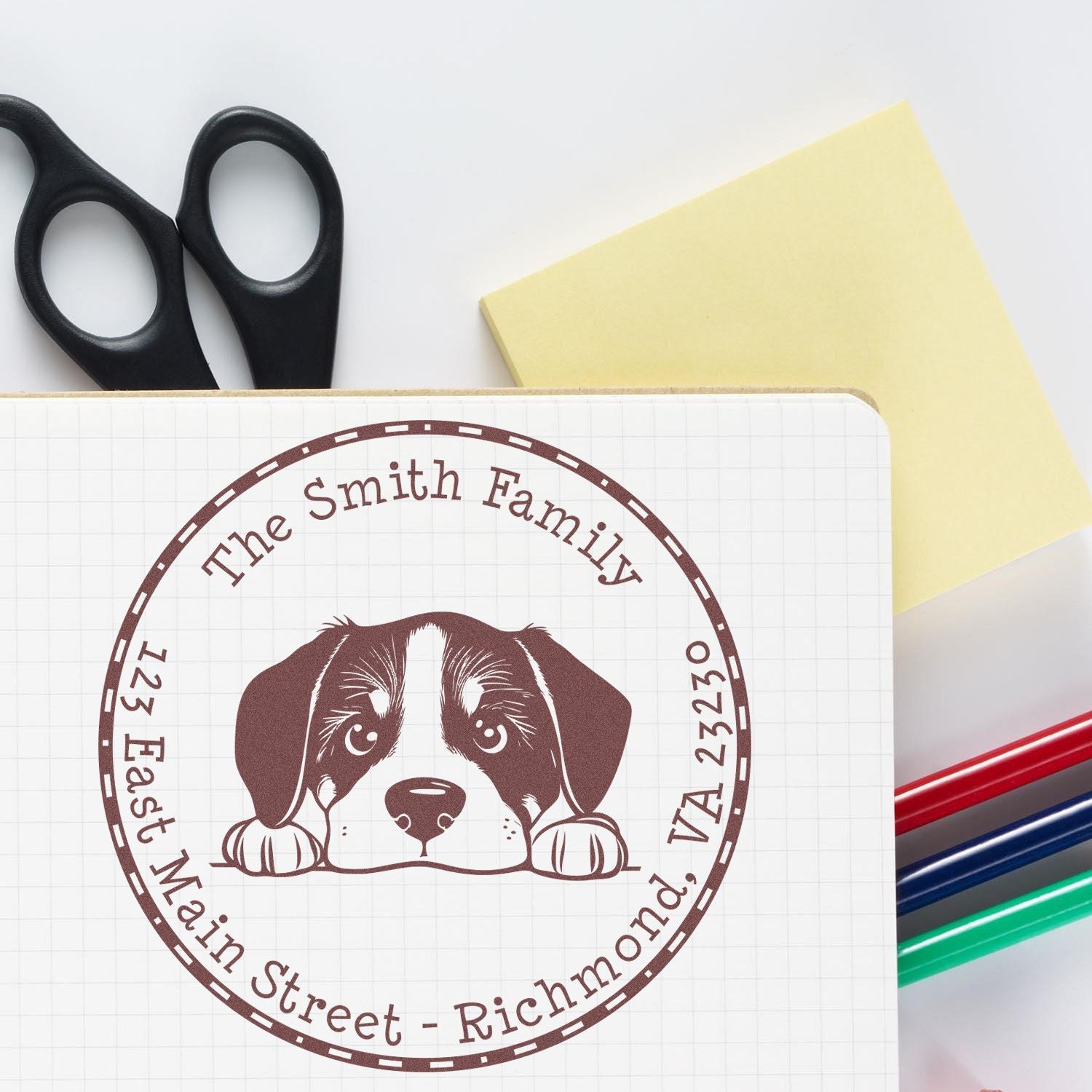 Slim Greater Swiss Mountain Dog Custom Custom Return Address Stamp - Engineer Seal Stamps