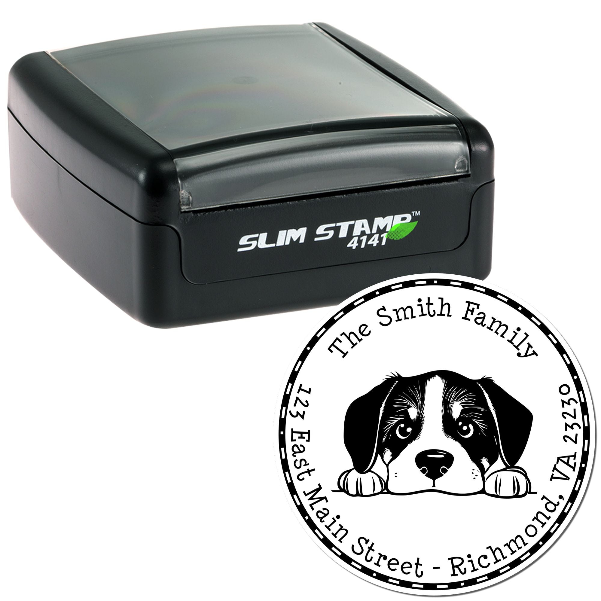 Slim Greater Swiss Mountain Dog Custom Custom Return Address Stamp - Engineer Seal Stamps