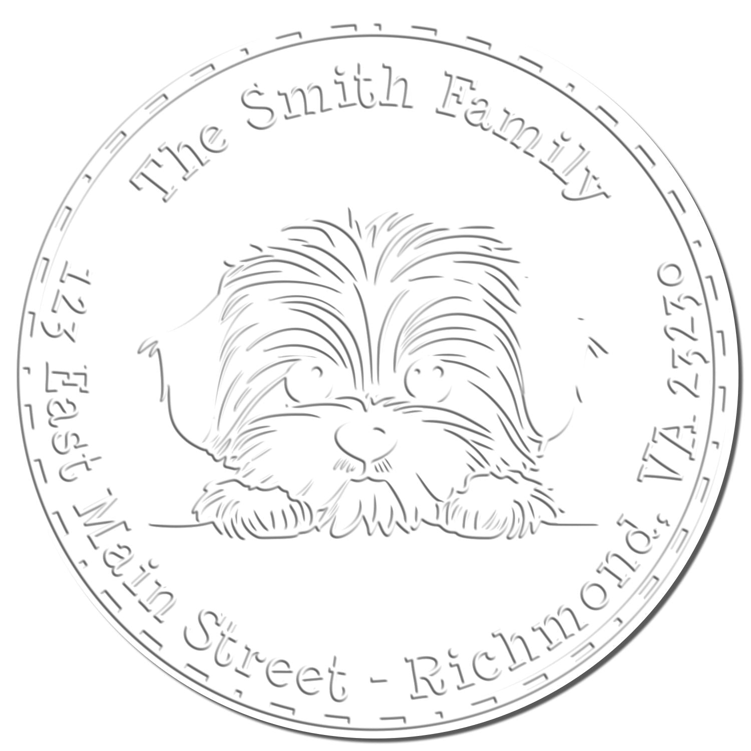 Soft Havanese Personalized Address Seal Embosser - Engineer Seal Stamps