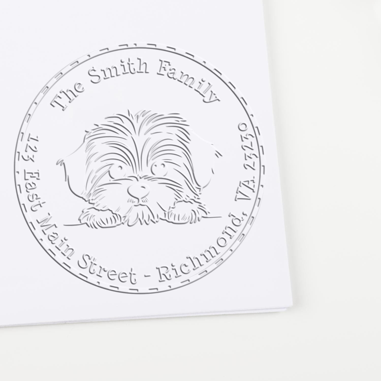 Havanese Custom Home Address Desk Embosser - Engineer Seal Stamps