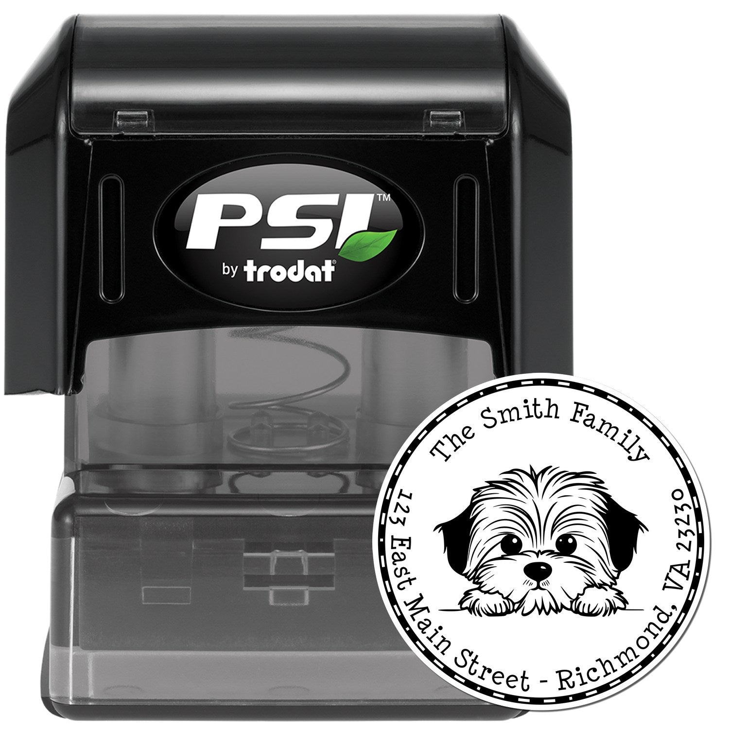 Round Pre-Inked Havanese Refillable Address Stamp - Engineer Seal Stamps