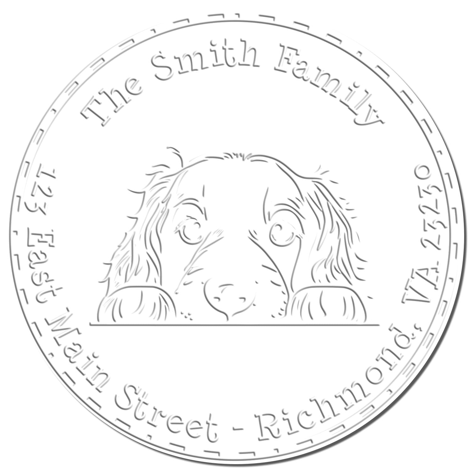 Soft Irish Setter Personalized Return Address Embosser - Engineer Seal Stamps
