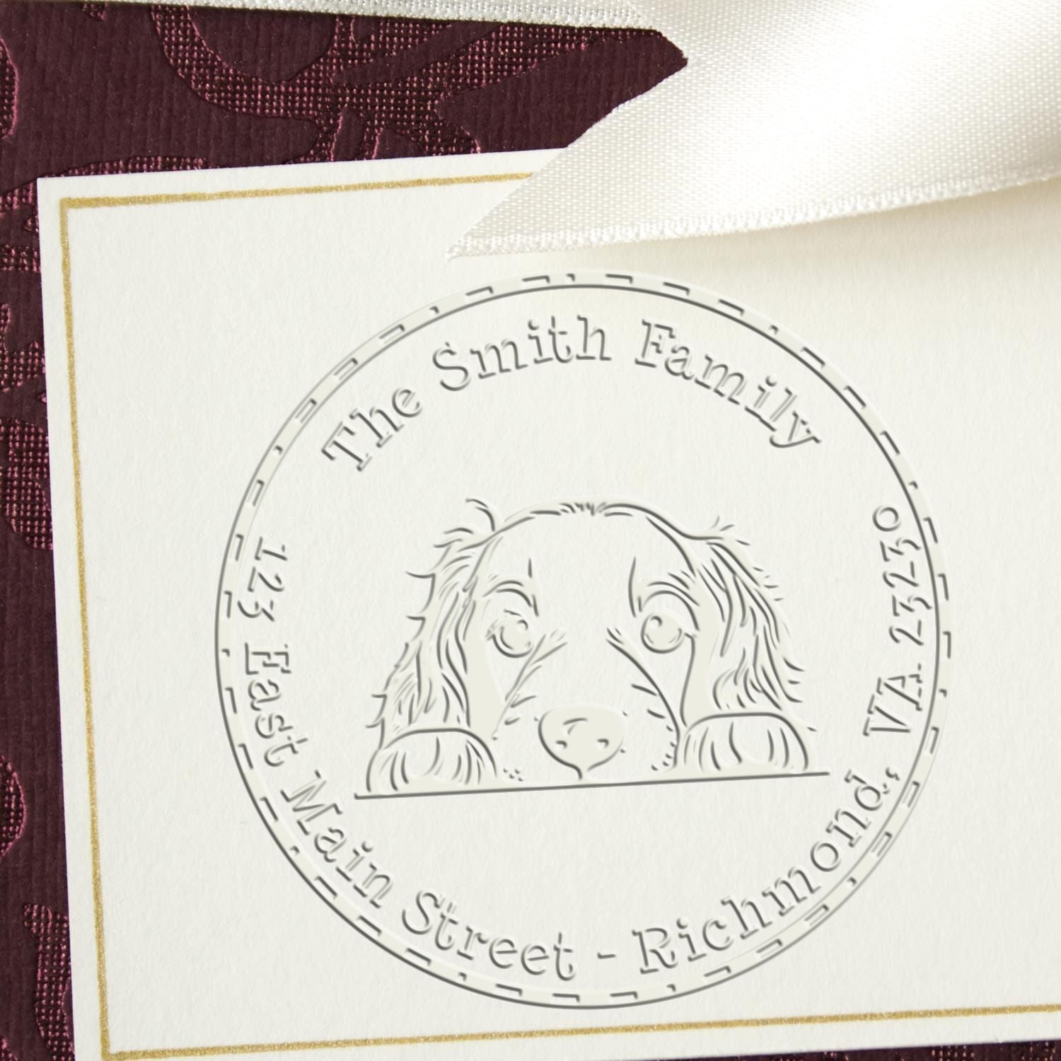 Soft Irish Setter Personalized Return Address Embosser - Engineer Seal Stamps