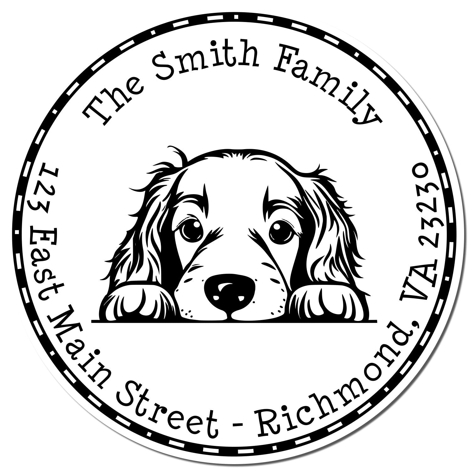 Slim Irish Setter Custom Refillable Address Stamp - Engineer Seal Stamps