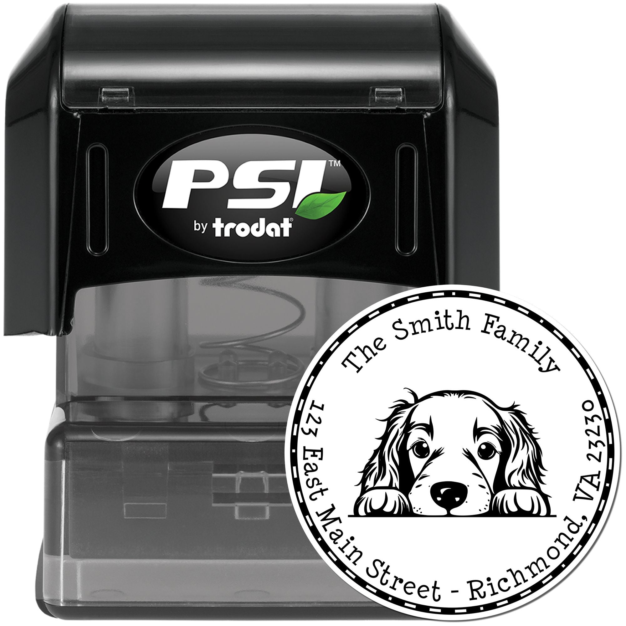 Round Pre-Inked Irish Setter Easy-To-Use Address Stamp - Engineer Seal Stamps